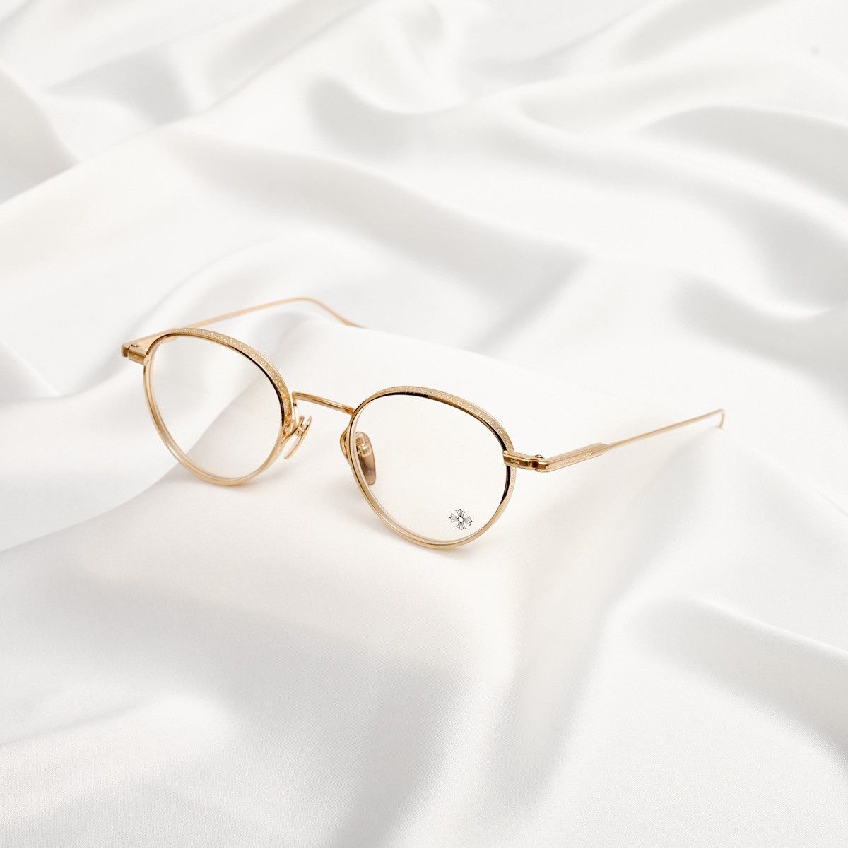 Chrome Hearts CHROME HEARTS THICK GOLD PLATED/MATTE GOLD PLATED GLASSES Size ONE SIZE - 1 Thumbnail