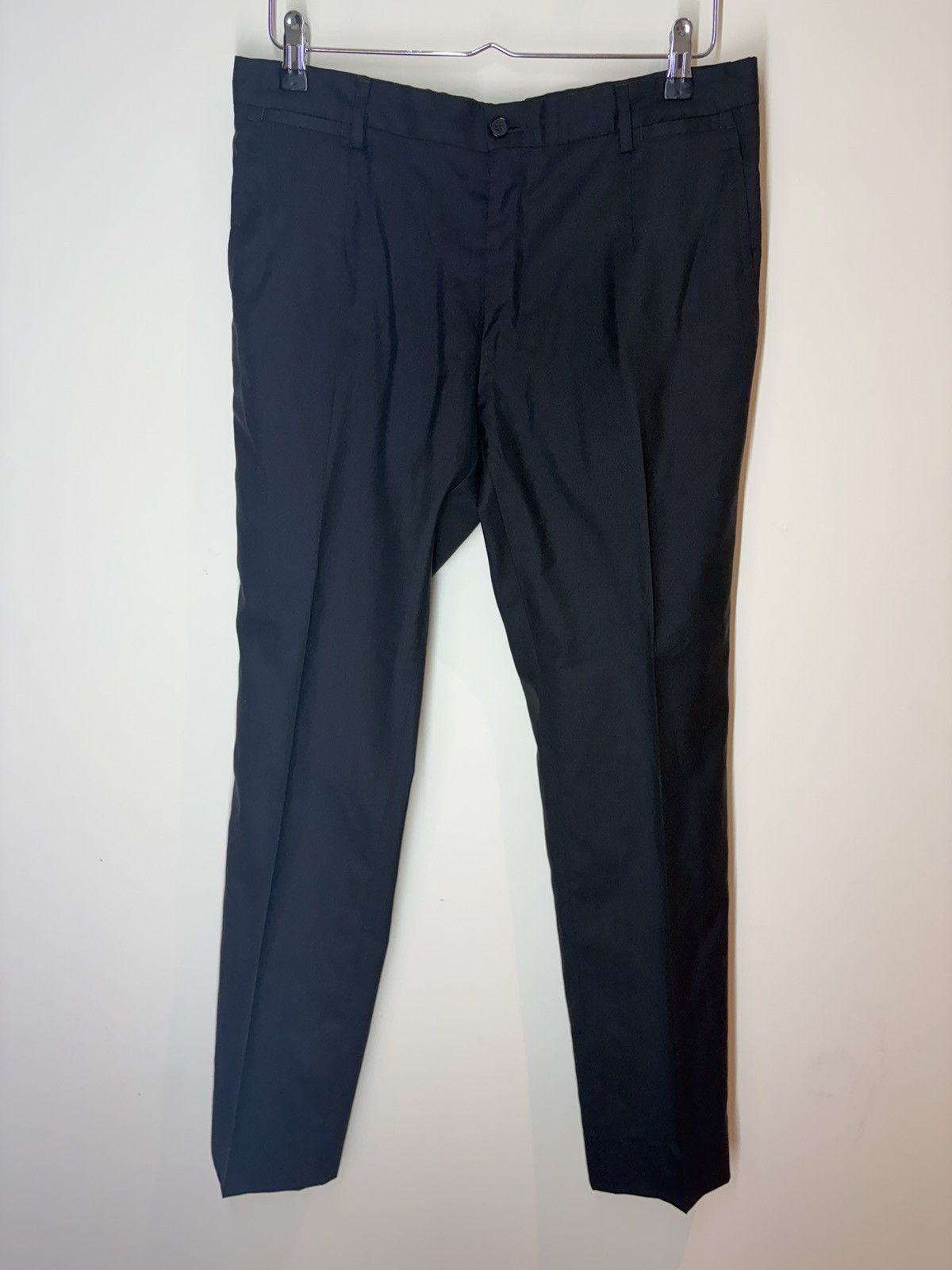 Dolce & Gabbana Vintage Dolce & Gabbana Black Wool & Silk Dress Trousers 30” Size 34S - 3 Thumbnail