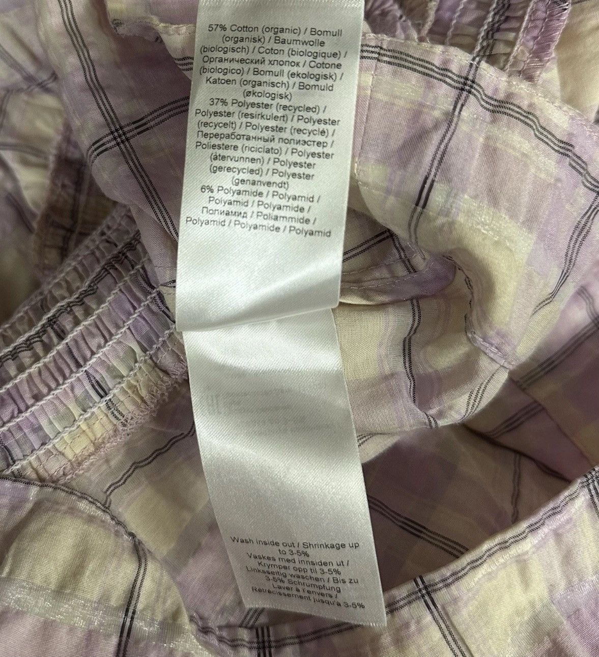 Ganni Ganni Ba.A Plaid Check Cotton Balloon Sleeve Purple Blouse Size XS / US 0-2 / IT 36-38 - 11 Thumbnail