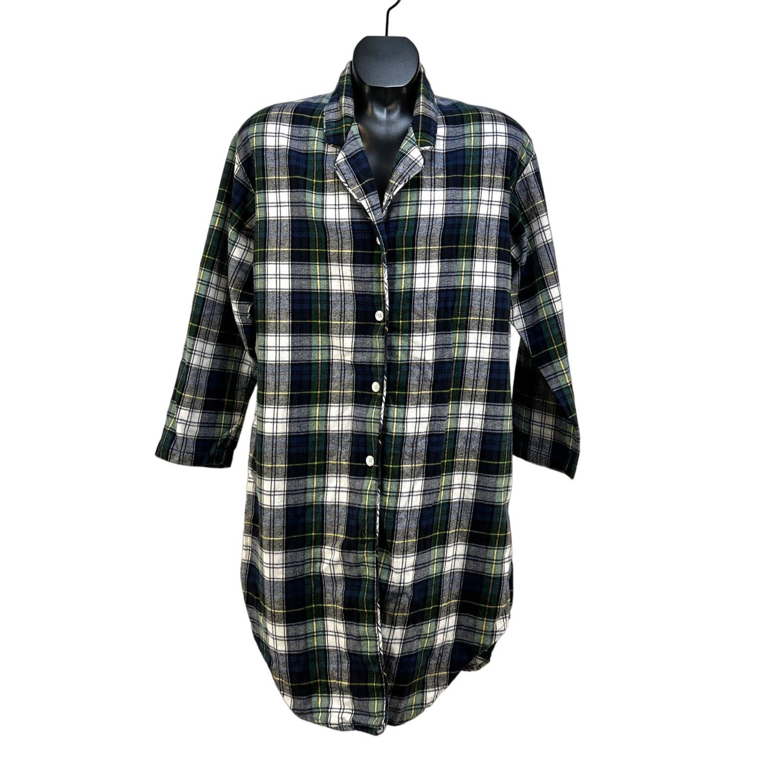 Brooks Brothers × Vintage Vintage Brooks Brothers Plaid Flannel Sleep Shirt Blue Size US S / EU 44-46 / 1 - 1 Thumbnail