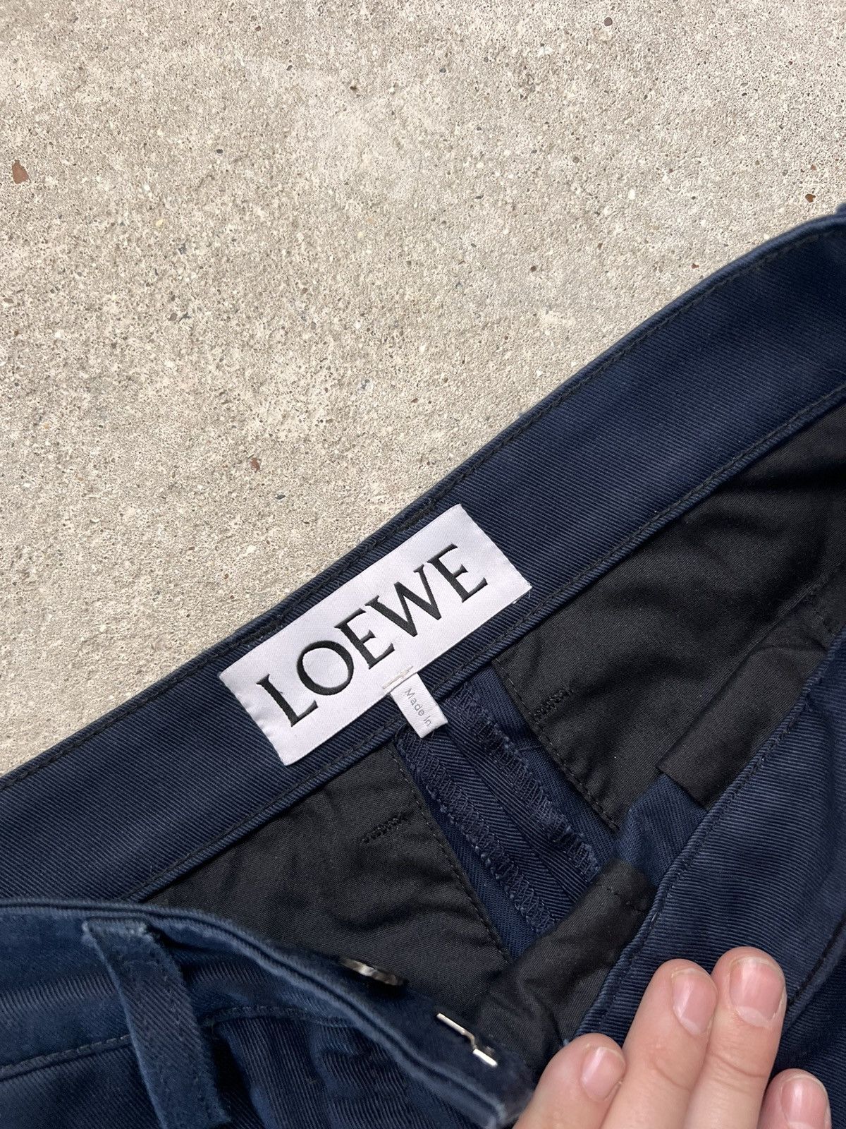 Loewe 21SS LOEWE Cargo Trousers Dark Blue Size 26" / US 2 / IT 38 - 9 Thumbnail