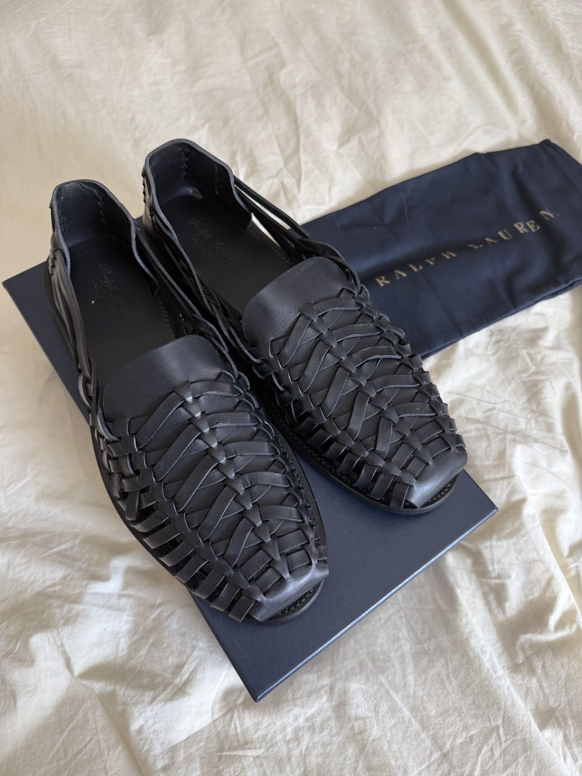 RL Purple Label Handwoven Leather Sandal Ralph Lauren Purple Label Handwoven Leather Sandal  main image 2