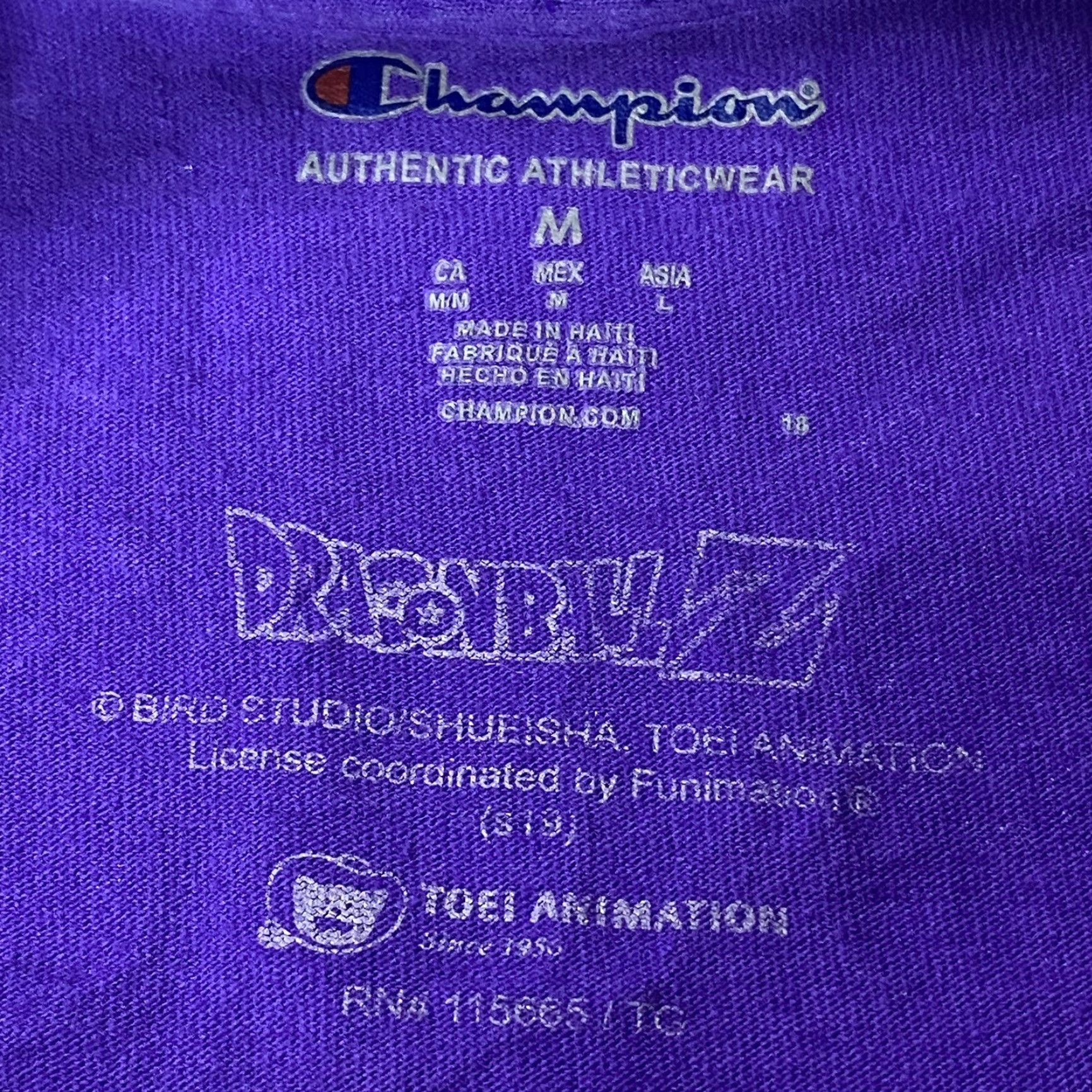 Champion VINTAGE Champion Dragonball Z Collab Son Gohan T Shirt Medium M Purple Men Crew Neck Short Sleeve Graphic Print Size US M / EU 48-50 / 2 - 6 Thumbnail