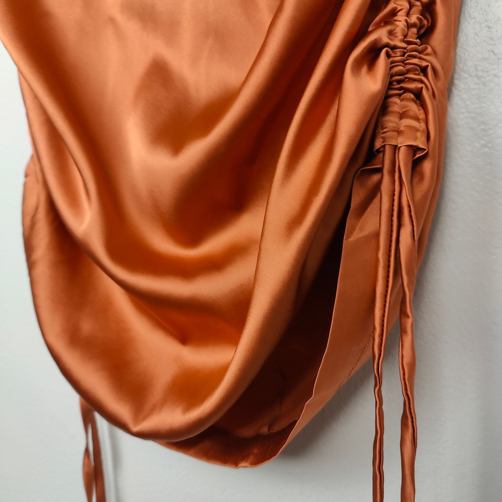 Kim Shui Kim Shui Ruched Mini Skirt Womens Small NWT Bronze Size 27" / US 4 / IT 40 - 3 Thumbnail
