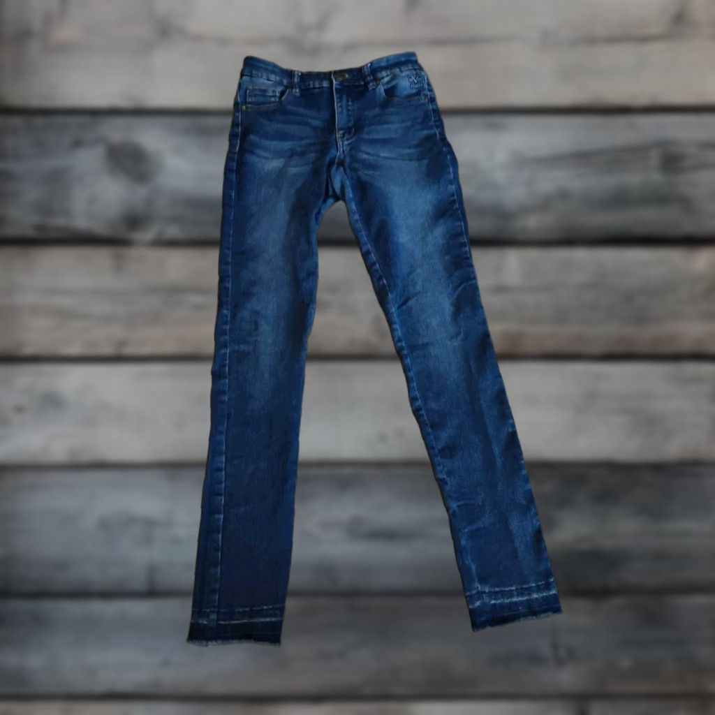 Versace Versace V1969 Italia Abbigliamento Sportivo SRL Jeans Womens 28 Blue Denim Slim Skinny Stretch Zipper Logo 31 In Inseam Vintage No Mens Womens Size 28" / US 6 / IT 42 - 1 Thumbnail