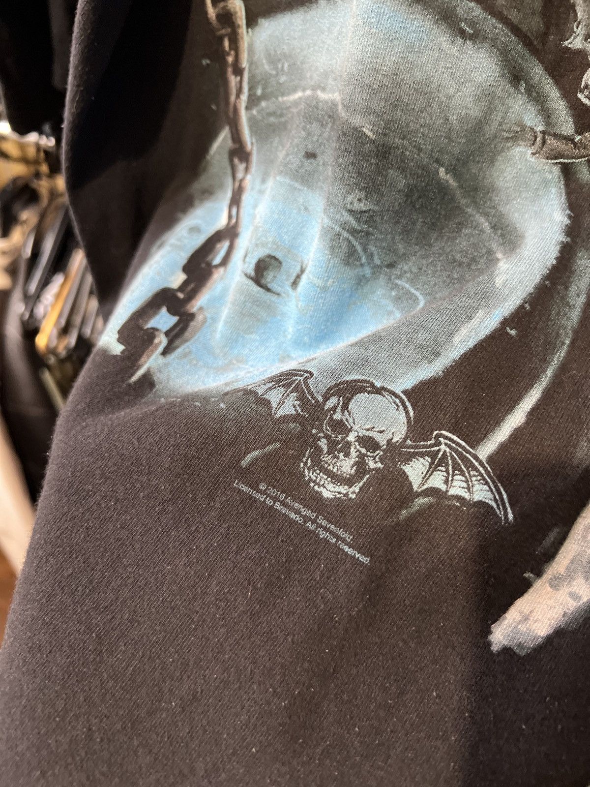 Band Tees × Vintage 2016/2017 VINTAGE AVENGED SEVENFOLD SKULL BAT AOP ROCK TEE Size US XL / EU 56 / 4 - 4 Thumbnail