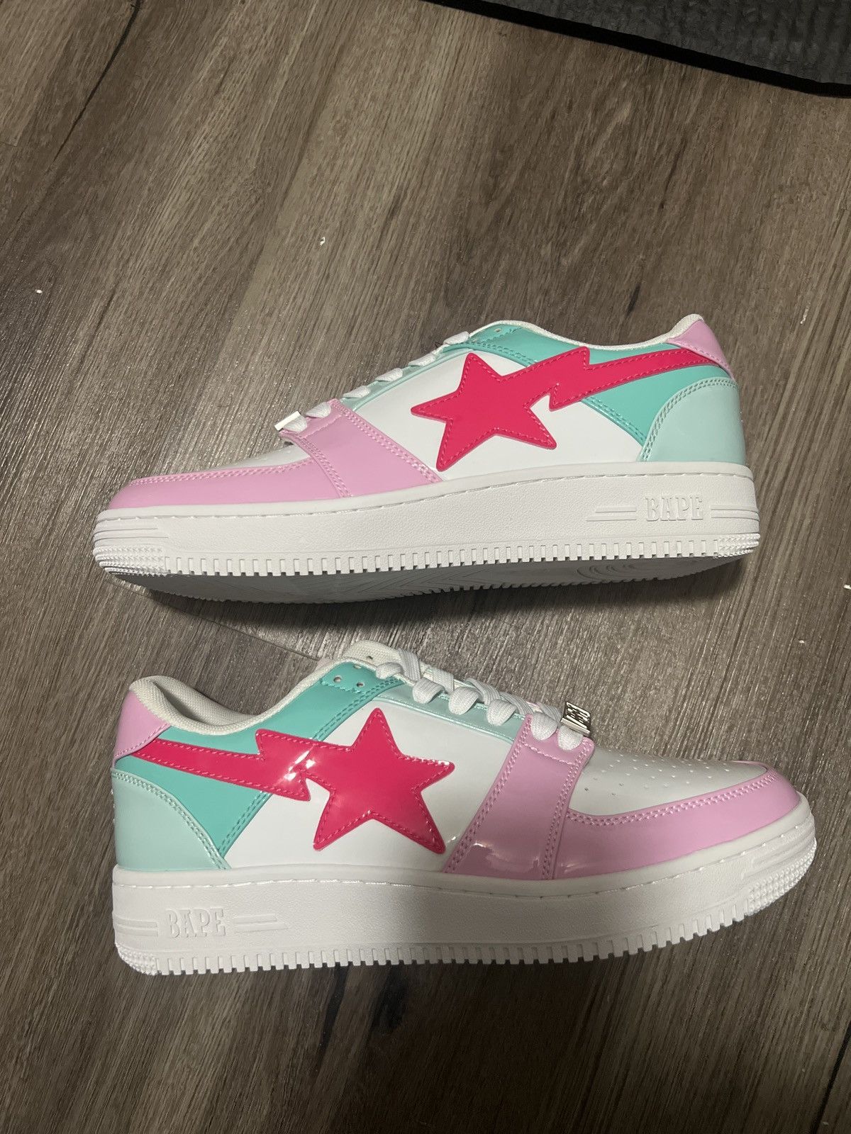 image of Miami Bapesta Shoes in Pink, Men's (Size 9.5)