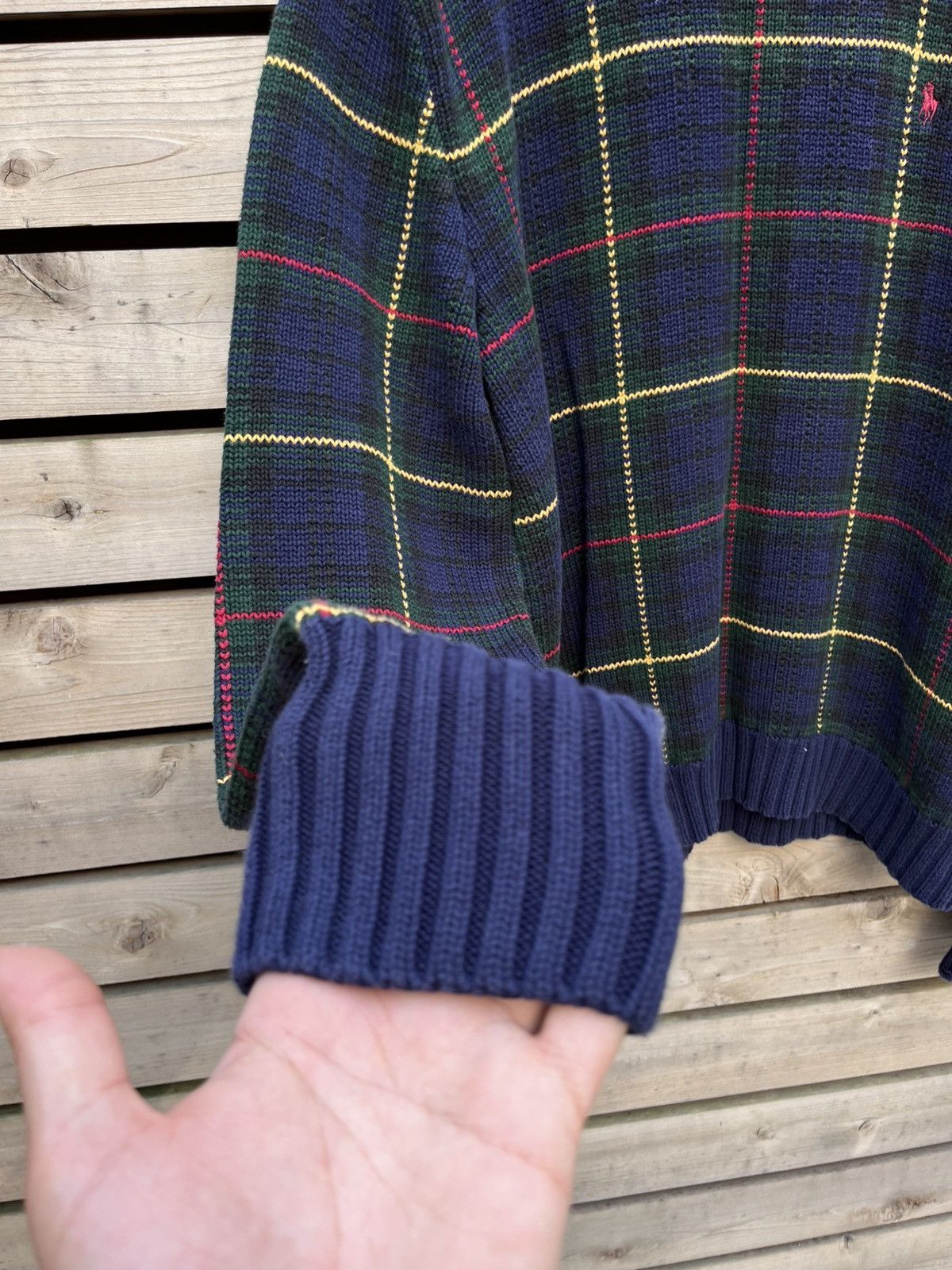 Polo Ralph Lauren Polo by Ralph Lauren Tartan Knit Sweater Size US XL / EU 56 / 4 - 4 Thumbnail