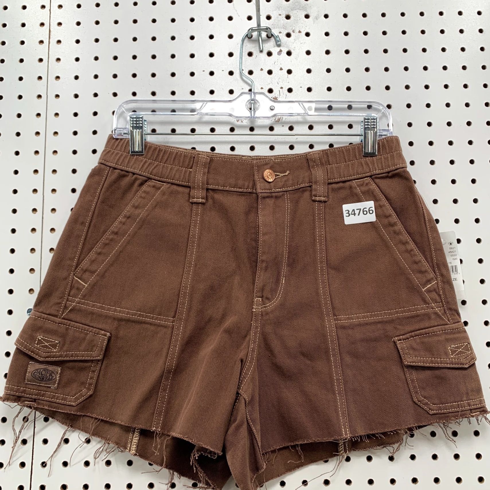 Pacsun VINTAGE PacSun Cargo Shorts Women's Medium Brown Canvas Casual 3-Inch Inseam 90s Size 32" / US 10 / IT 46 - 5 Thumbnail