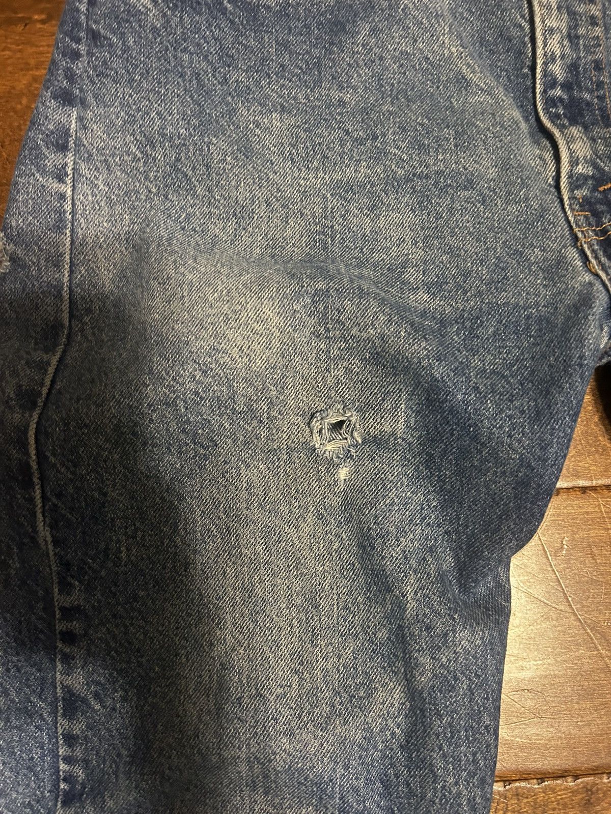 Levi's × Vintage Vintage Orange Tab Levi 505 Distressed Jeans Size US 34 / EU 50 - 5 Thumbnail