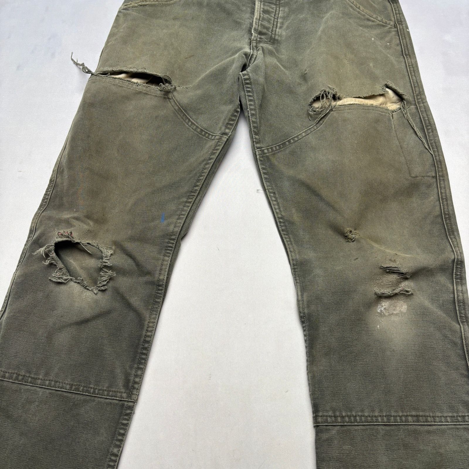 Taylor Stitch Good Acrew Taylor Stitch Double Knee Distressed Pants 33x34 Size US 33 - 9 Thumbnail