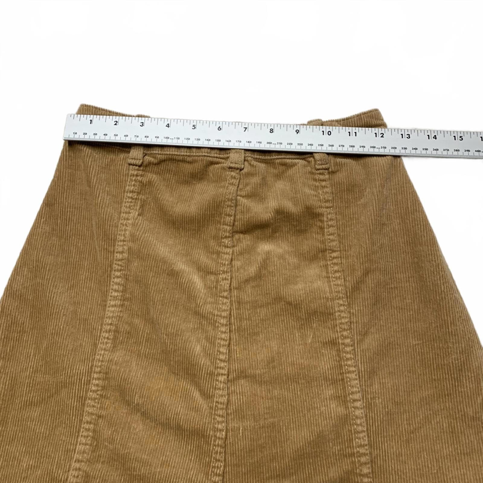 Other Hot Kiss Women's Size 0 Tan Corduroy Mini Skirt Size 25" / US 0 / IT 36 - 4 Thumbnail