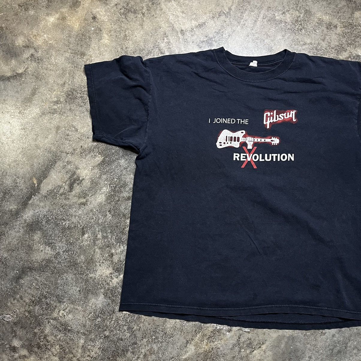 Vintage vintage gibson guitar revolution faded black tshirt Size US XL / EU 56 / 4 - 1 Thumbnail