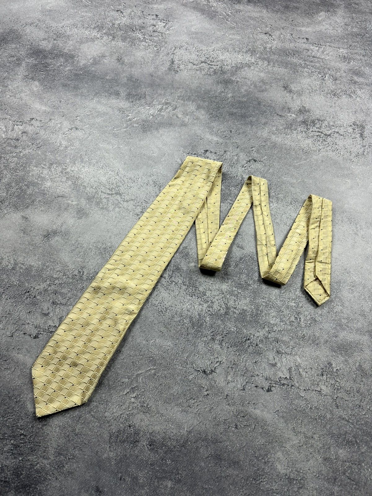 Zilli Zilli Gold Chain Logo Tie Pure Silk Italy Old Money Necktie Size ONE SIZE - 6 Thumbnail