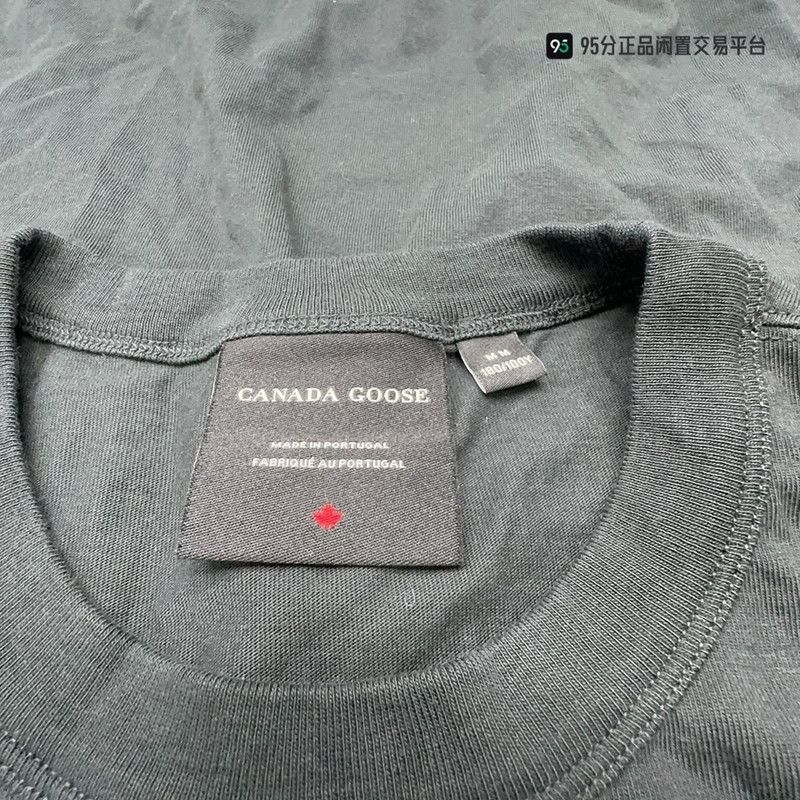 Canada Goose Gladstone Ss23 Solid Logo Crew Neck Long Sleeve T-Shirt in Black, Men's (Size M)