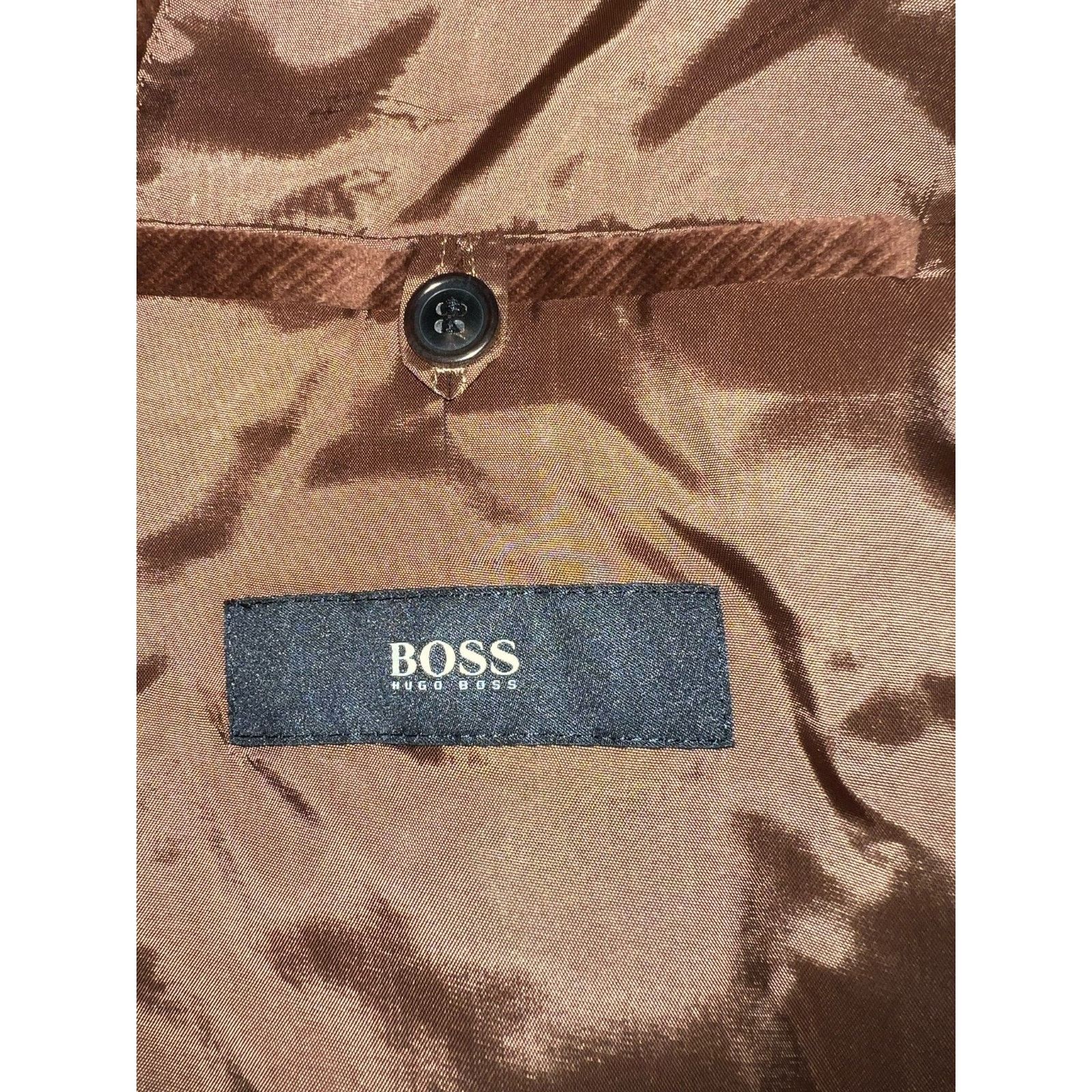 Hugo Boss Hugo Boss Cordoroy Brown 3 Button Men's Blazer 42L Size 42L - 8 Thumbnail