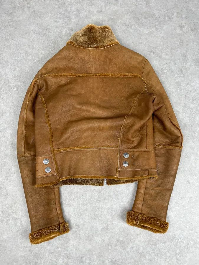 Dirk Bikkembergs 2000s Dirk Bikkembergs Camel Leather Shearling Jacket Size US M / EU 48-50 / 2 - 6 Thumbnail