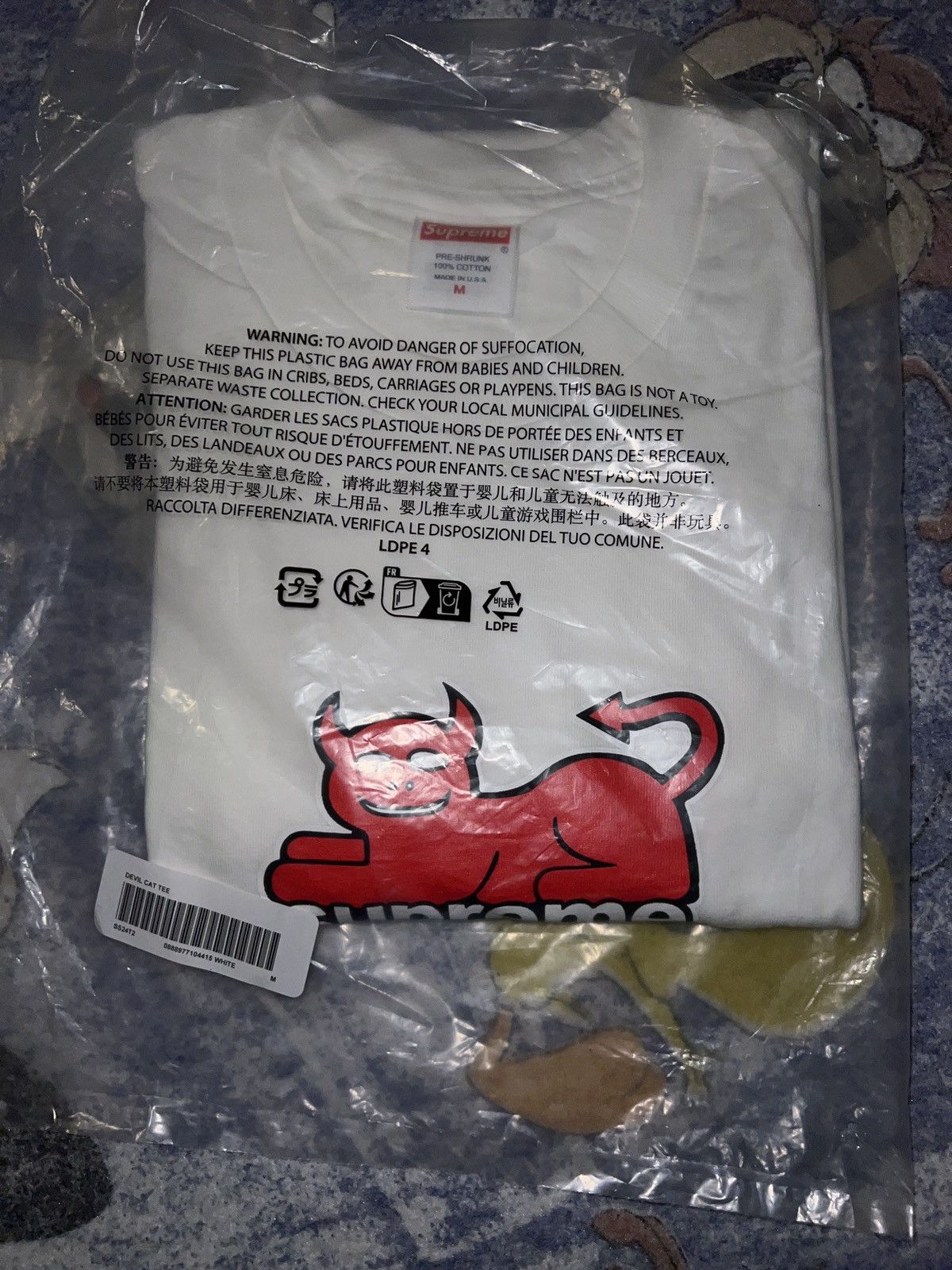 Supreme SUPREME TOY MACHINE DEVIL CAT TEE | Grailed