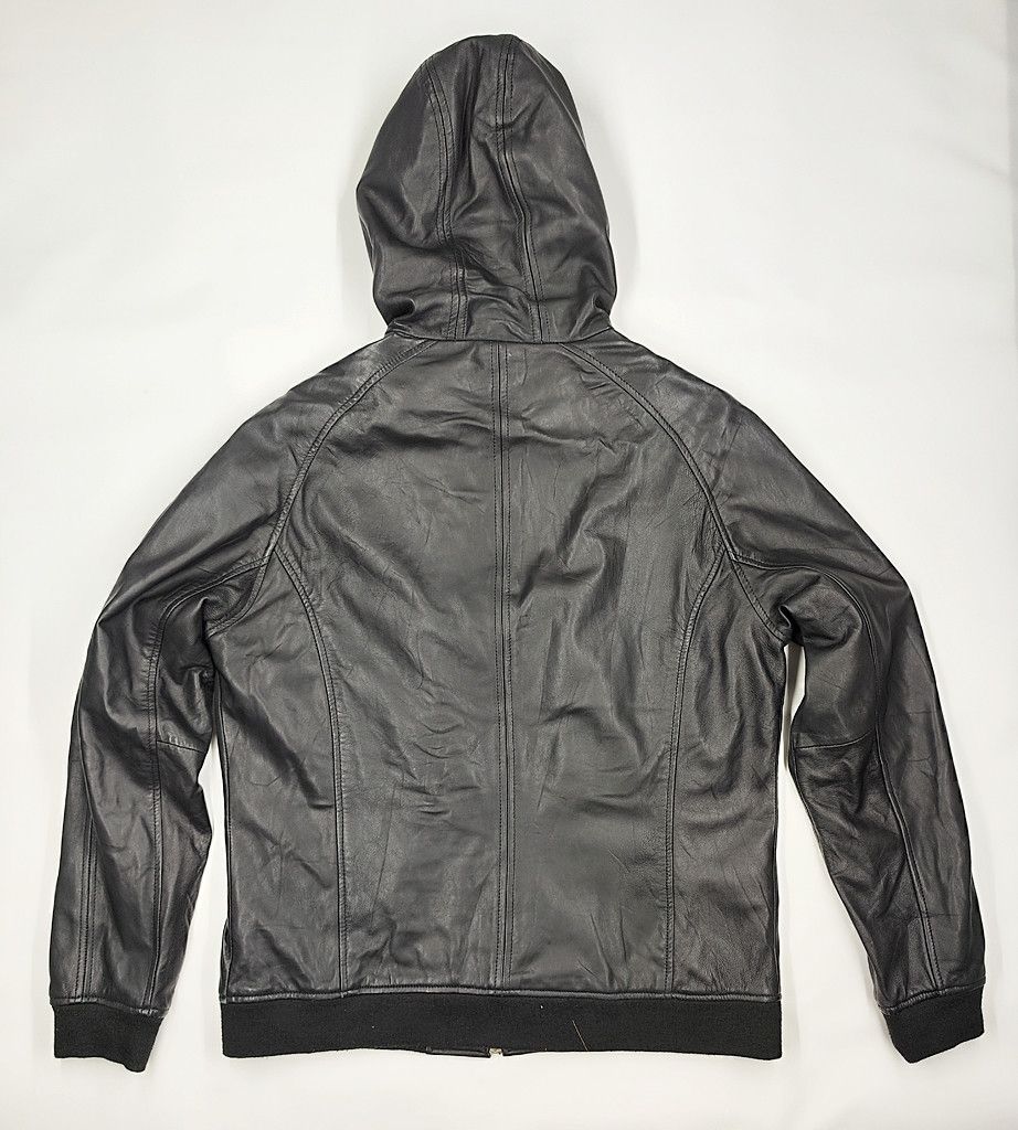 Japanese Brand LIUGOO full leather black sheepskin hoodie Size US XXL / EU 58 / 5 - 3 Thumbnail