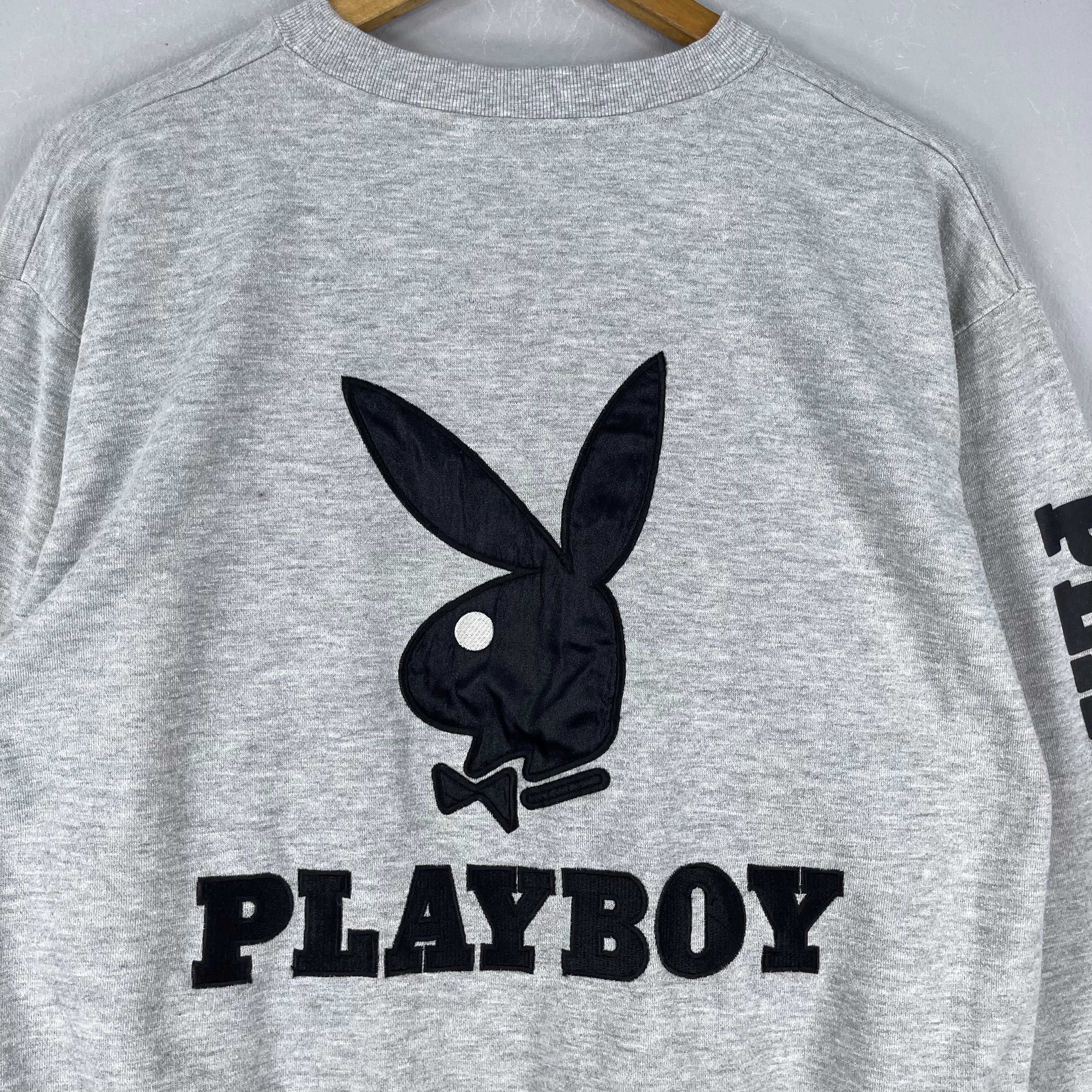 Playboy Vintage Y2K PLAYBOY Back Hit Logo Spellout Sweatshirt Size US M / EU 48-50 / 2 - 2 Thumbnail