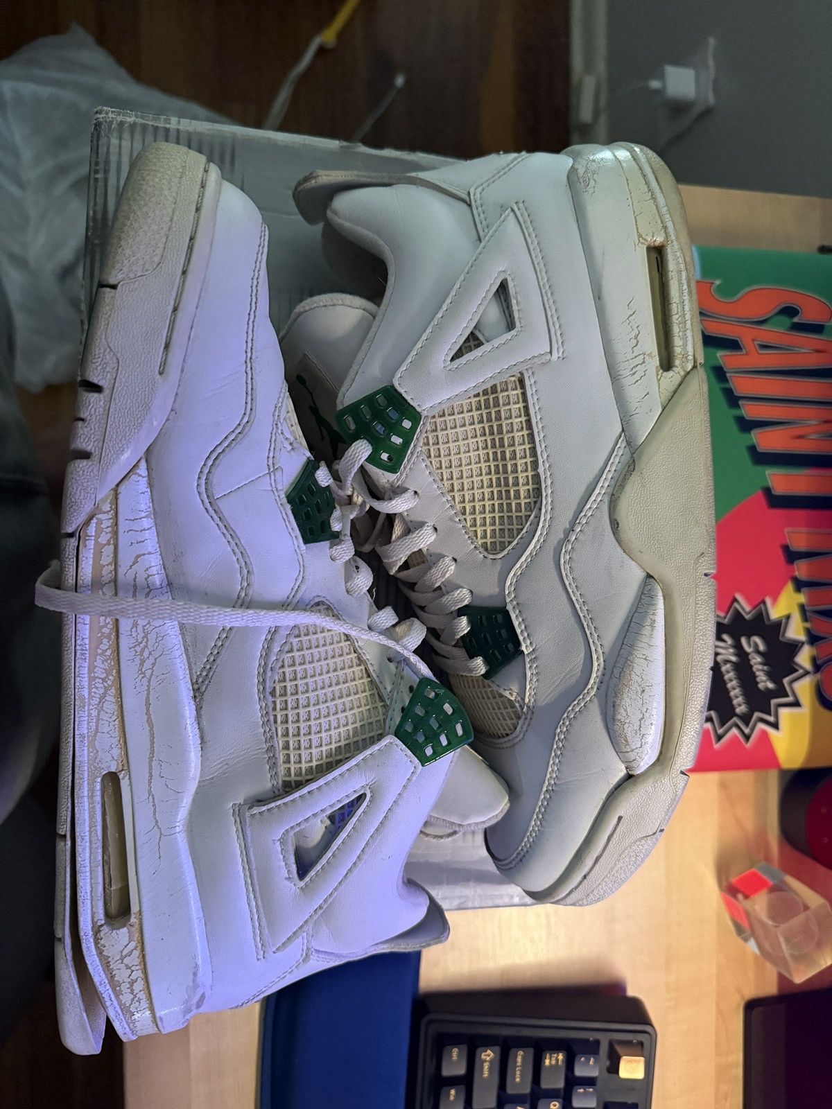Jordan Brand Jordan 4 classic green 2004 Size US 10.5 / EU 43-44 - 1 Thumbnail