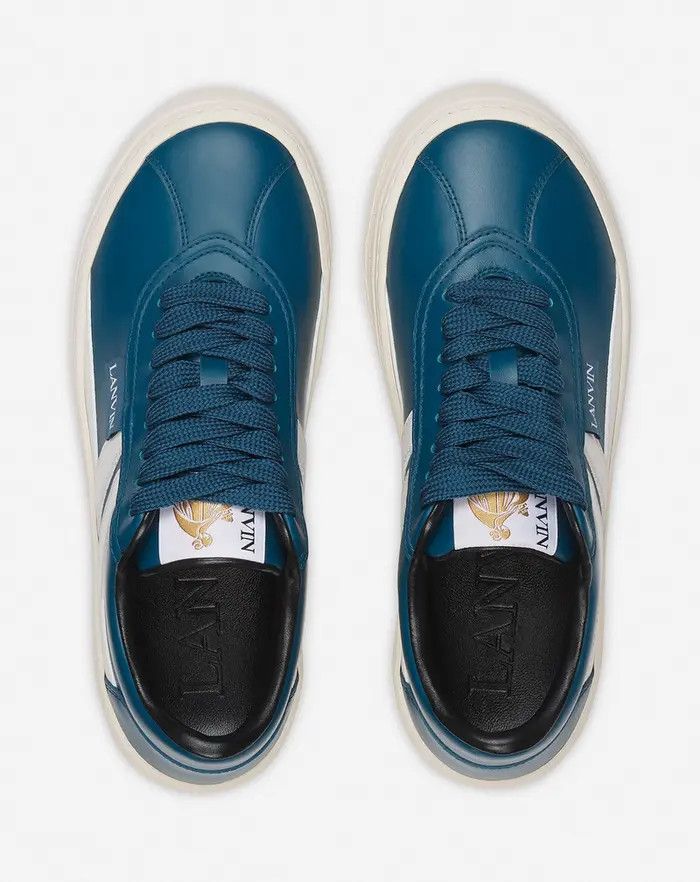 Lanvin os11x0326 Cash Leather Sneakers in Blue/White Size US 11 / EU 44 - 3 Thumbnail