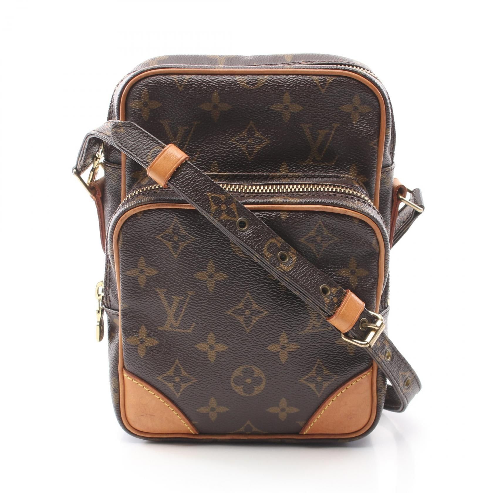 Louis Vuitton Louis Vuitton Amazon Monogram Shoulder Bag Leather Brown Size ONE SIZE - 1 Thumbnail