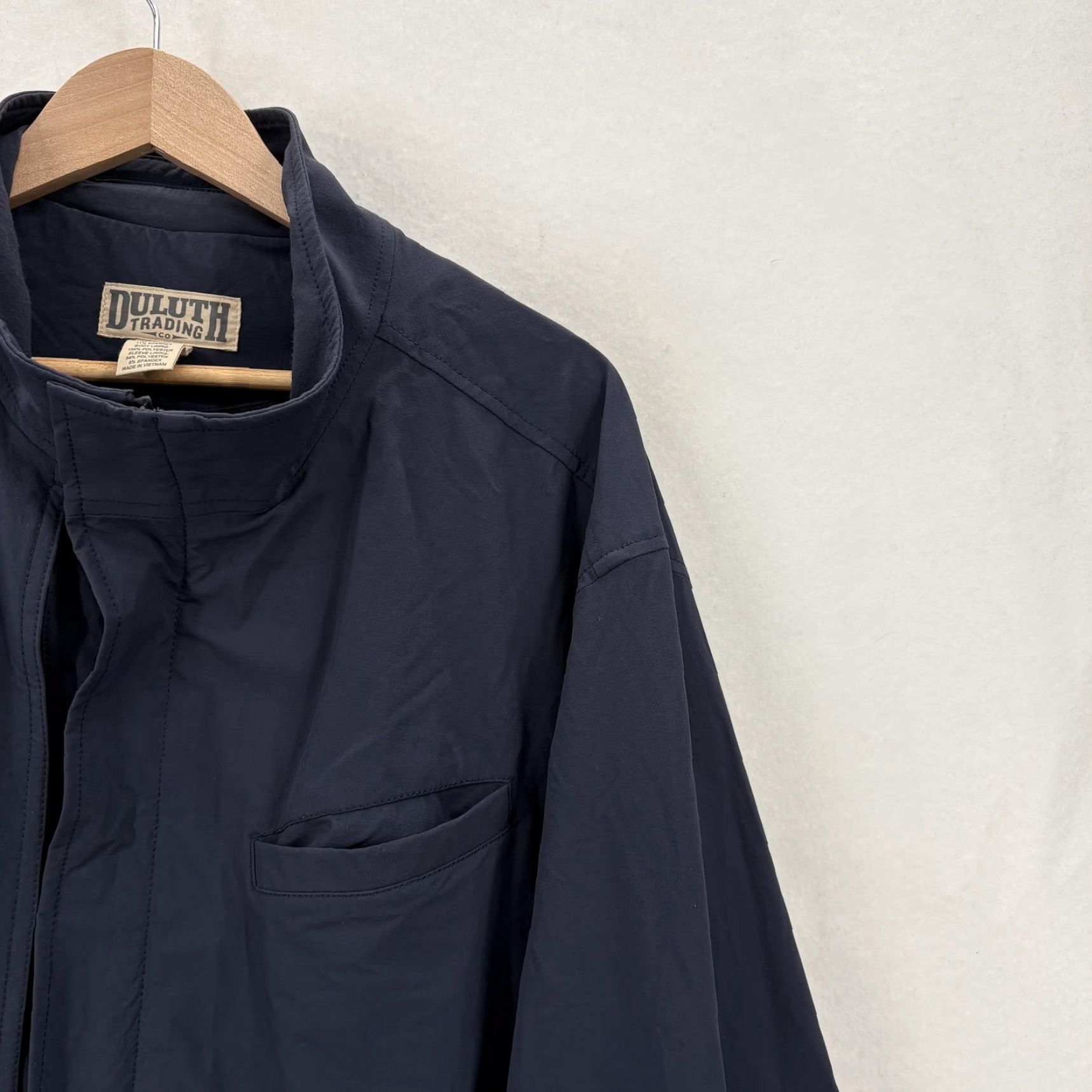 Duluth Trading Company Duluth Jet Equity Jacket Mens 2XLT Navy Blue Softshell Full Zip Outdoor Workwear Size US XXL / EU 58 / 5 - 2 Thumbnail