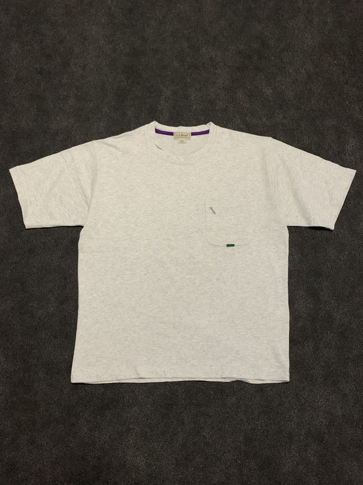 L.L. Bean Vintage L.L.Bean Grey Heather Pocket T-Shirt Size US S / EU 44-46 / 1 - 2 Thumbnail
