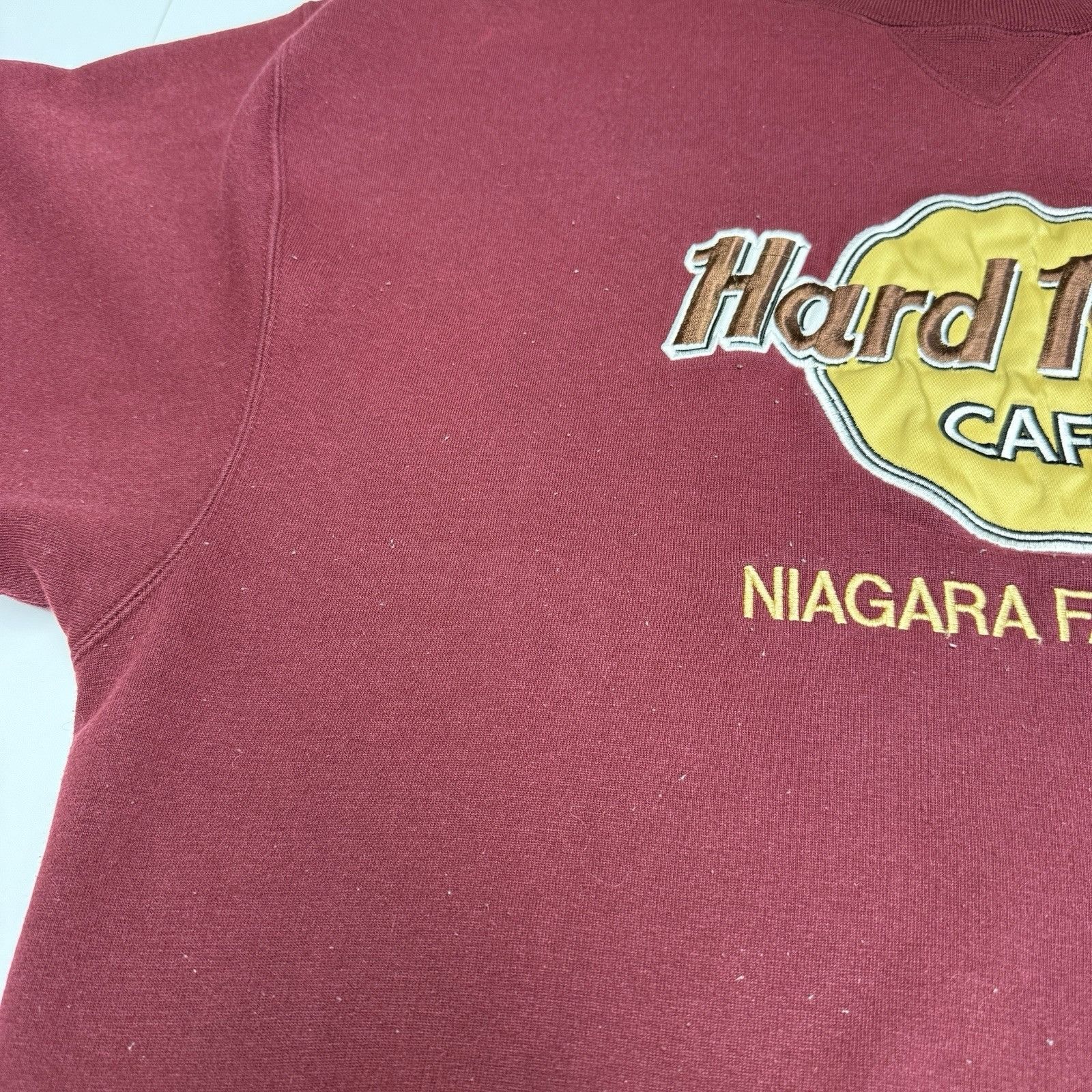 Hard Rock Cafe × Vintage Vintage Hard Rock Cafe Sweatshirt Mens Large Red Niagara Fal Size US L / EU 52-54 / 3 - 5 Thumbnail