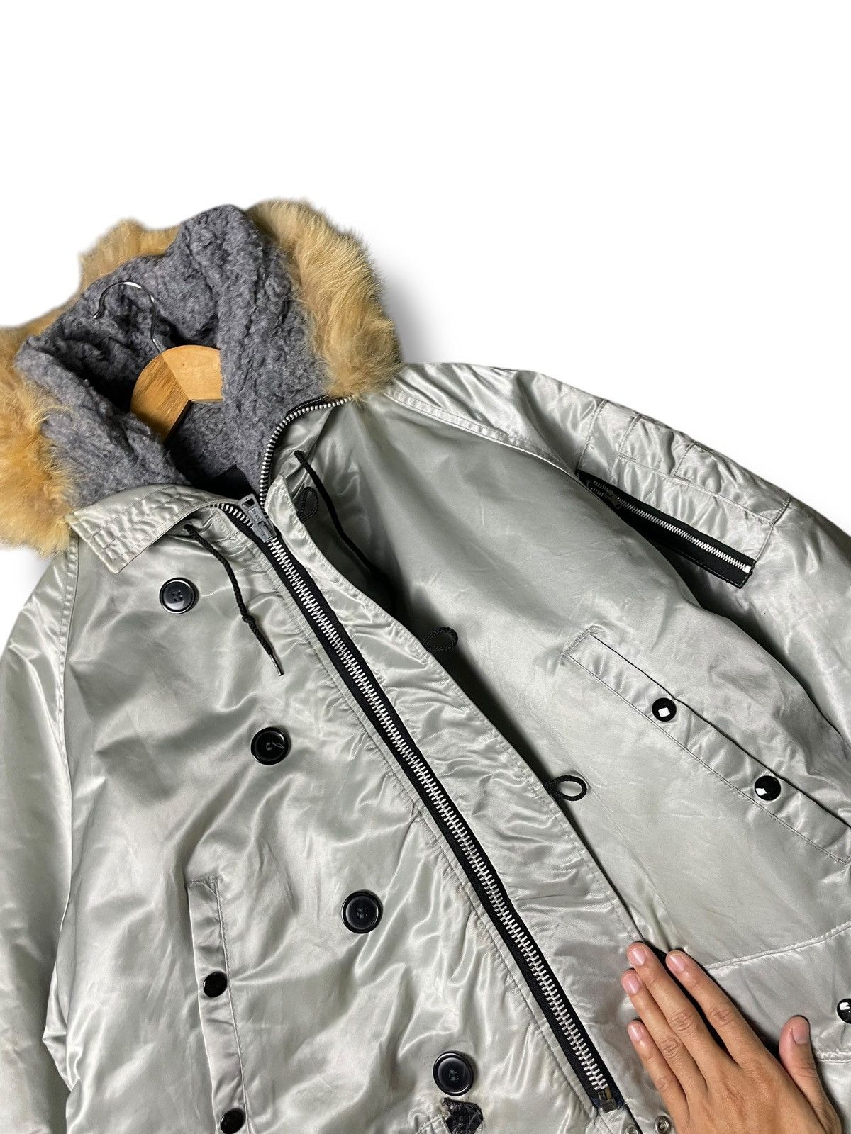 If Six Was Nine × Le Grande Bleu (L.G.B.) × Vintage Arctic Parkas Brand Mink Fur Hooded Jacket (59) Size US L / EU 52-54 / 3 - 7 Thumbnail