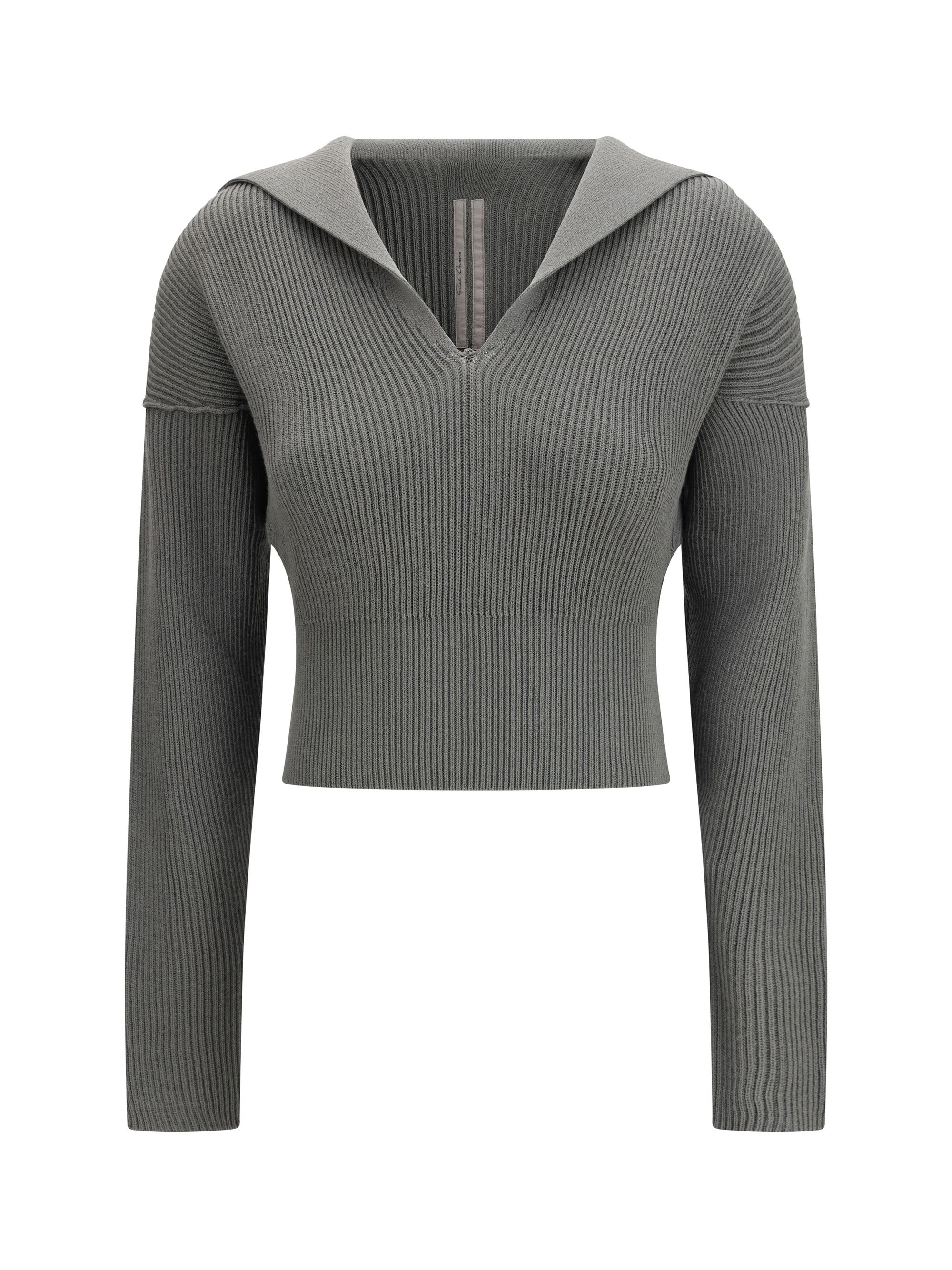 Rick Owens Euca Virgin Wool Sweater with V neck Size S / US 4 / IT 40 - 1 Thumbnail