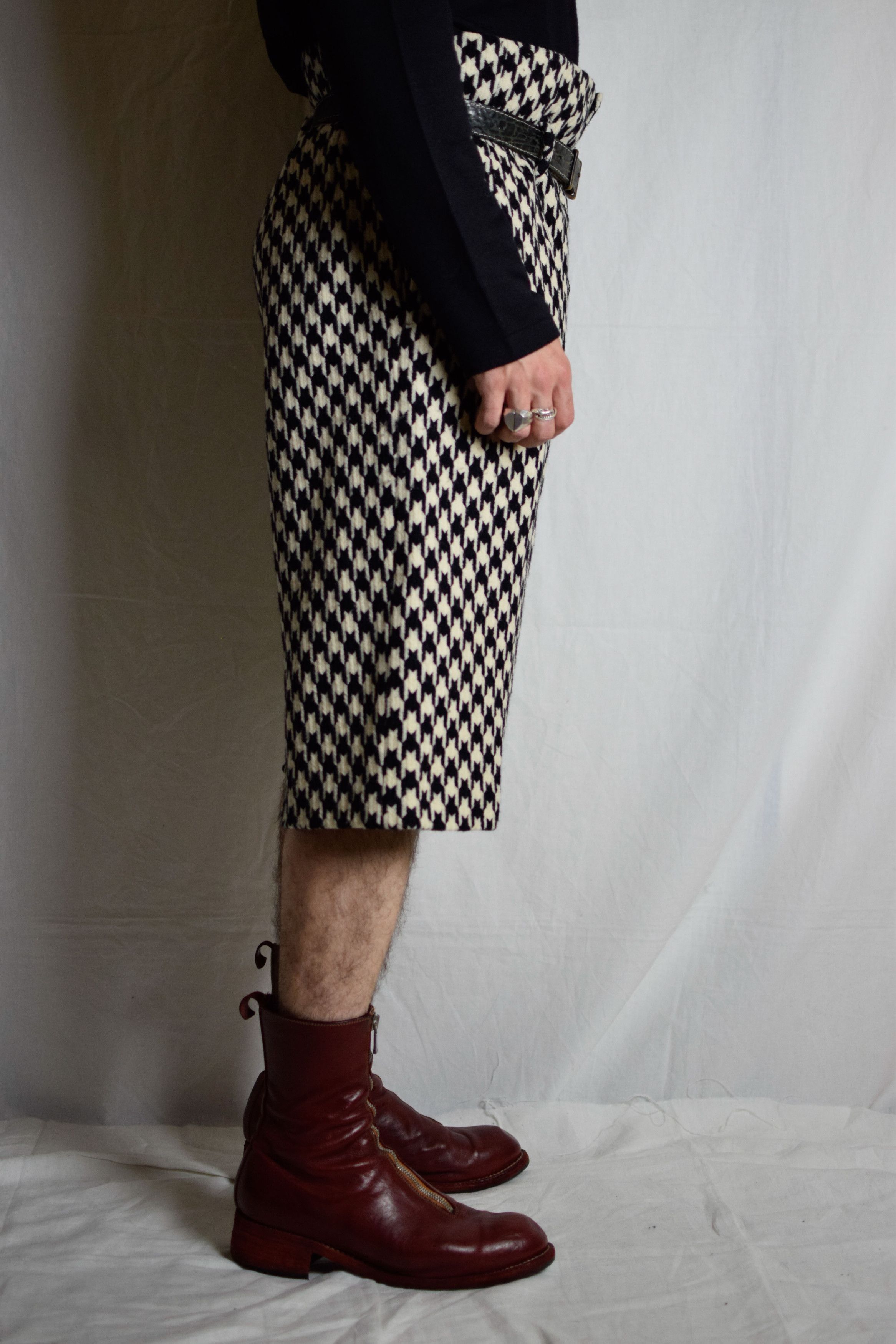 Yohji Yamamoto Yohji Yamamoto Houndstooth Wide Pants - FU-P15-143 Size US 30 / EU 46 - 5 Thumbnail