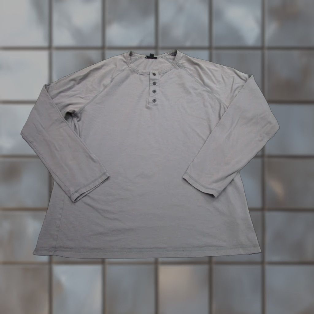 Vintage Aether Shirt Mens XL Gray Long Sleeve Supima Cotton Henley Tee Crewneck Casual Size US XL / EU 56 / 4 - 1 Thumbnail