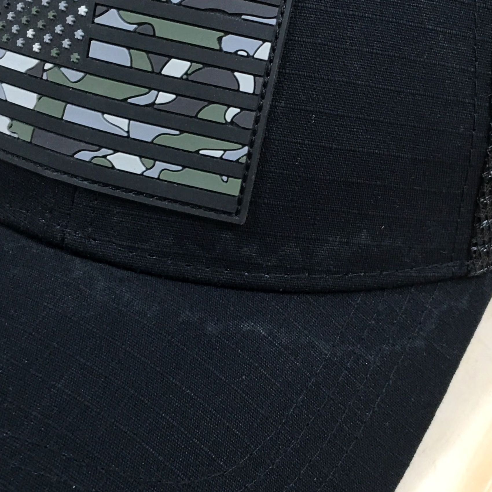 Vintage Highland Tactical Trucker Hat Cap Mens One Size Black American Flag Adjustable Size ONE SIZE - 4 Thumbnail