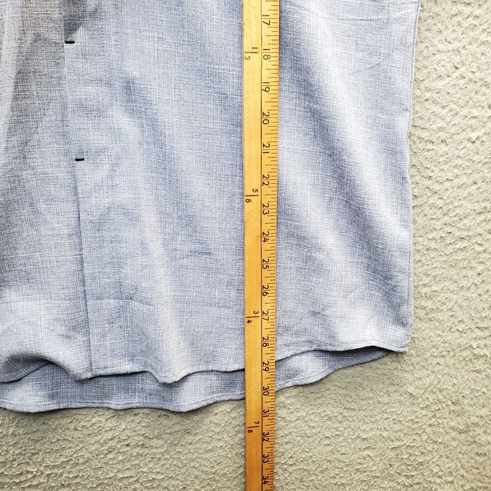 Vintage Coofandy Mens Blue Solid Button-Up Shirt - L - Short Sleeve Collared Casual Shirt Size US L / EU 52-54 / 3 - 5 Thumbnail