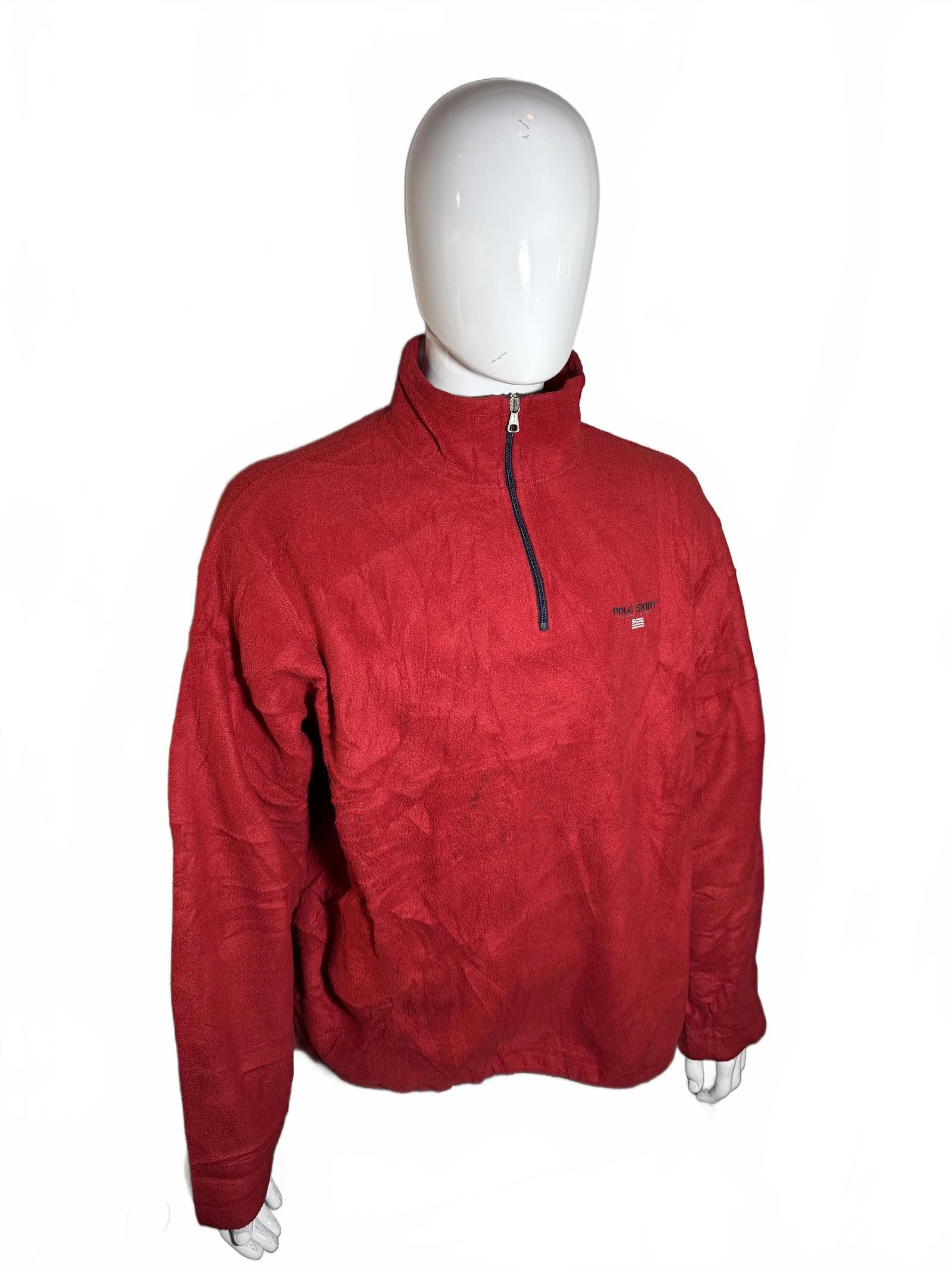 Designer Polo Sport Red Fleece Zip-Up - XXL Size US XXL / EU 58 / 5 - 3 Thumbnail