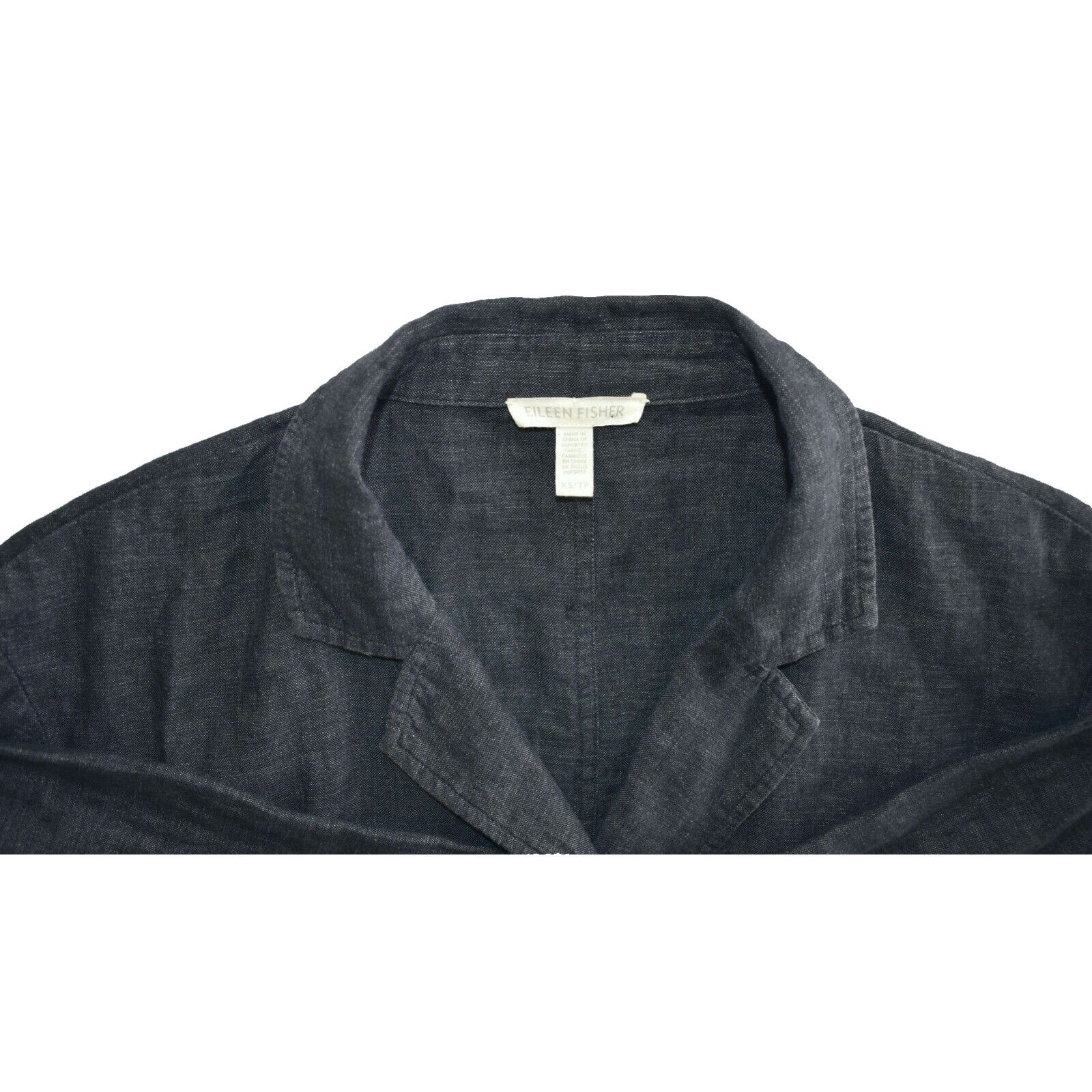 Eileen Fisher EILEEN FISHER Org Linen Delave Notch Collar Jacket XS $348 Size XS / US 0-2 / IT 36-38 - 3 Thumbnail