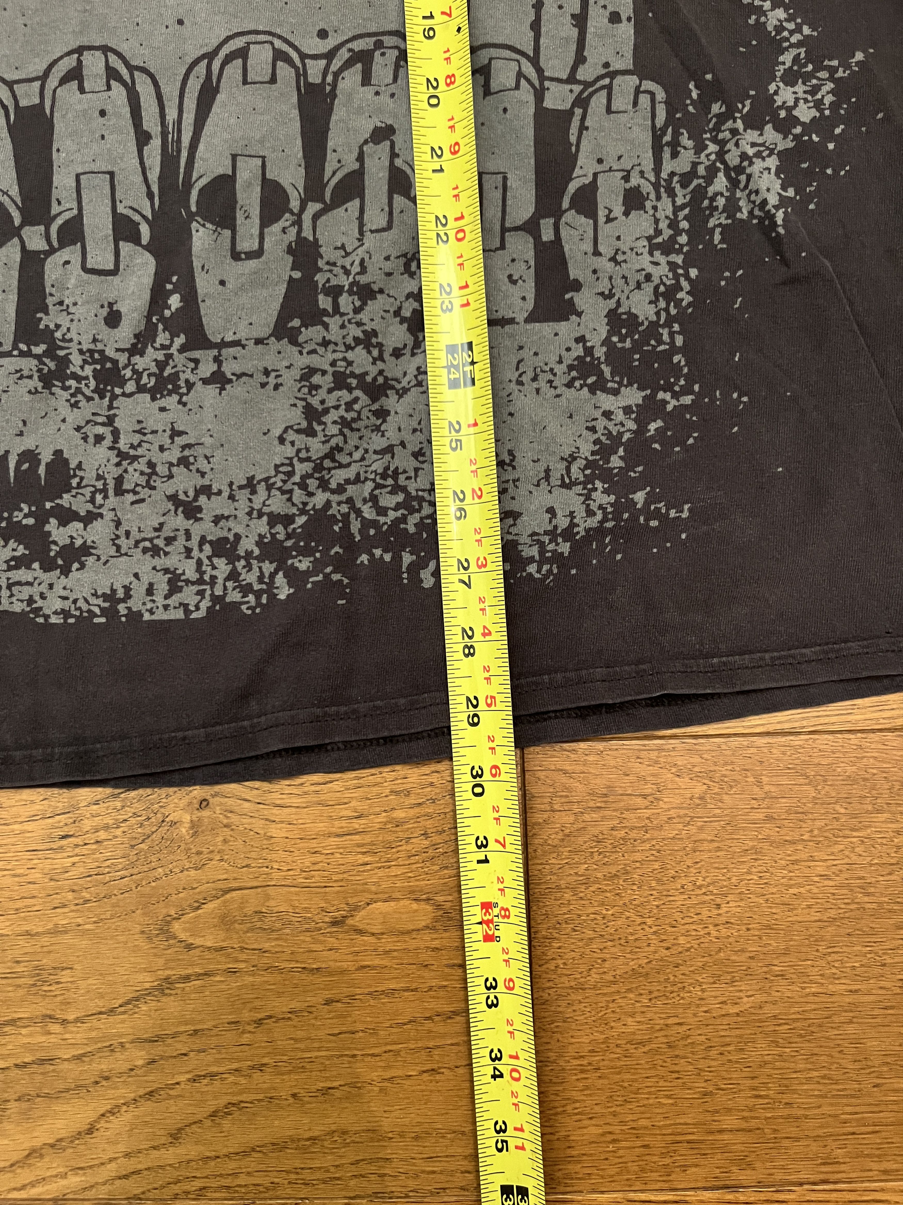 Vintage Y2K XXL Thrashed Skull Lightning Bolt Star Print Shirt 2XL Size US XXL / EU 58 / 5 - 4 Thumbnail