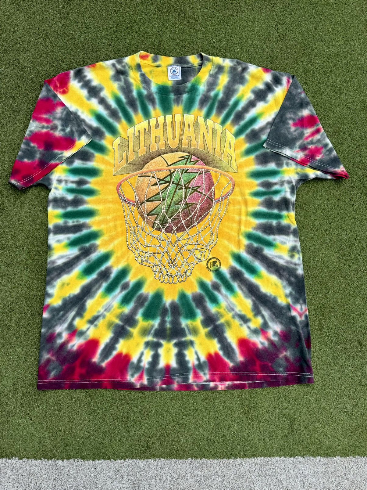 Grateful Dead × Liquid Blue × Vintage 1996 Grateful Dead Lithuania Vintage 90’s Band Tour T-Shirt Size US XL / EU 56 / 4 - 2 Thumbnail
