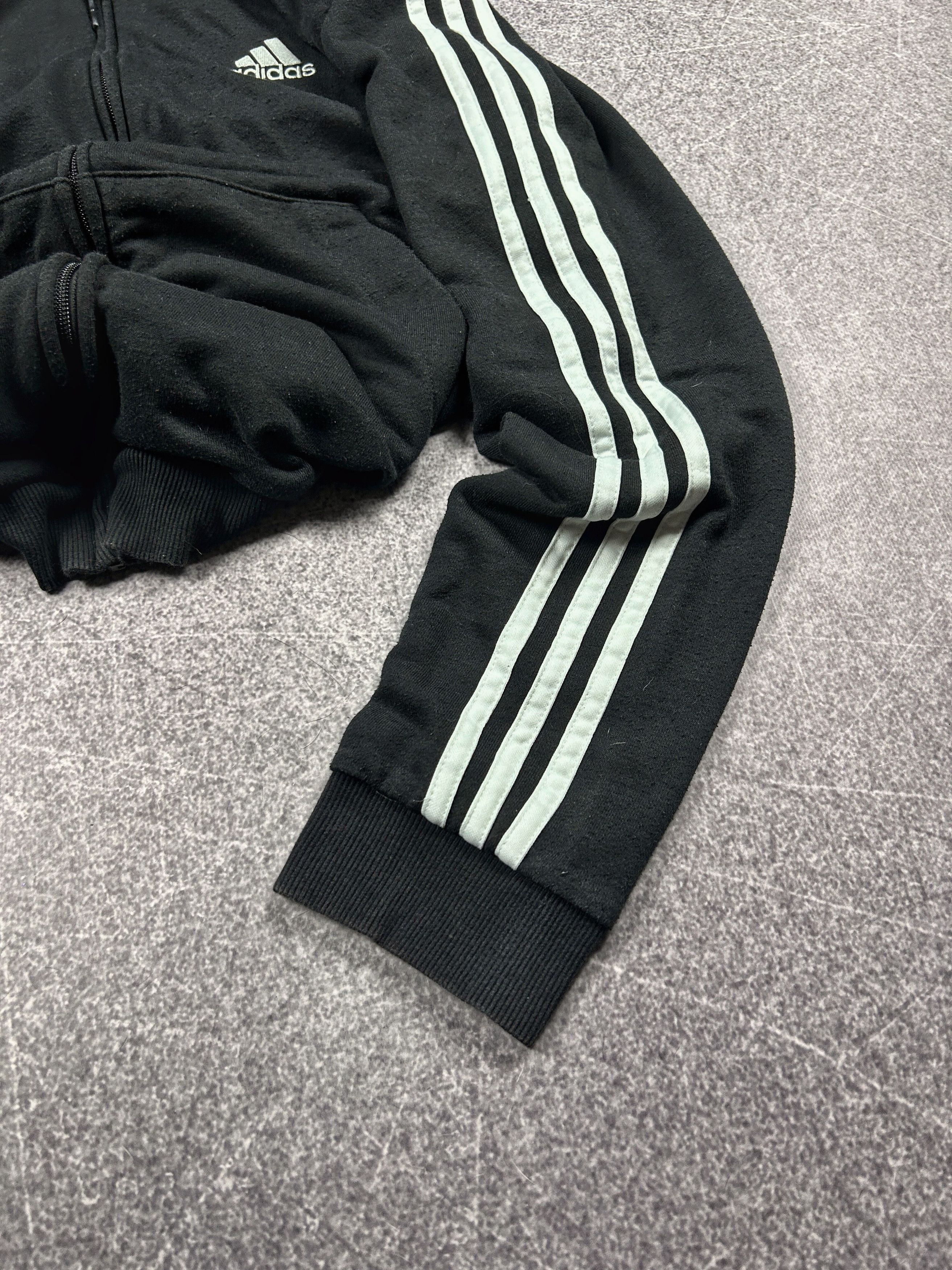 Adidas Adidas Cropped Hoodie Black Zip Up Y2K Streetwear Fit Style Size US M / EU 48-50 / 2 - 5 Thumbnail