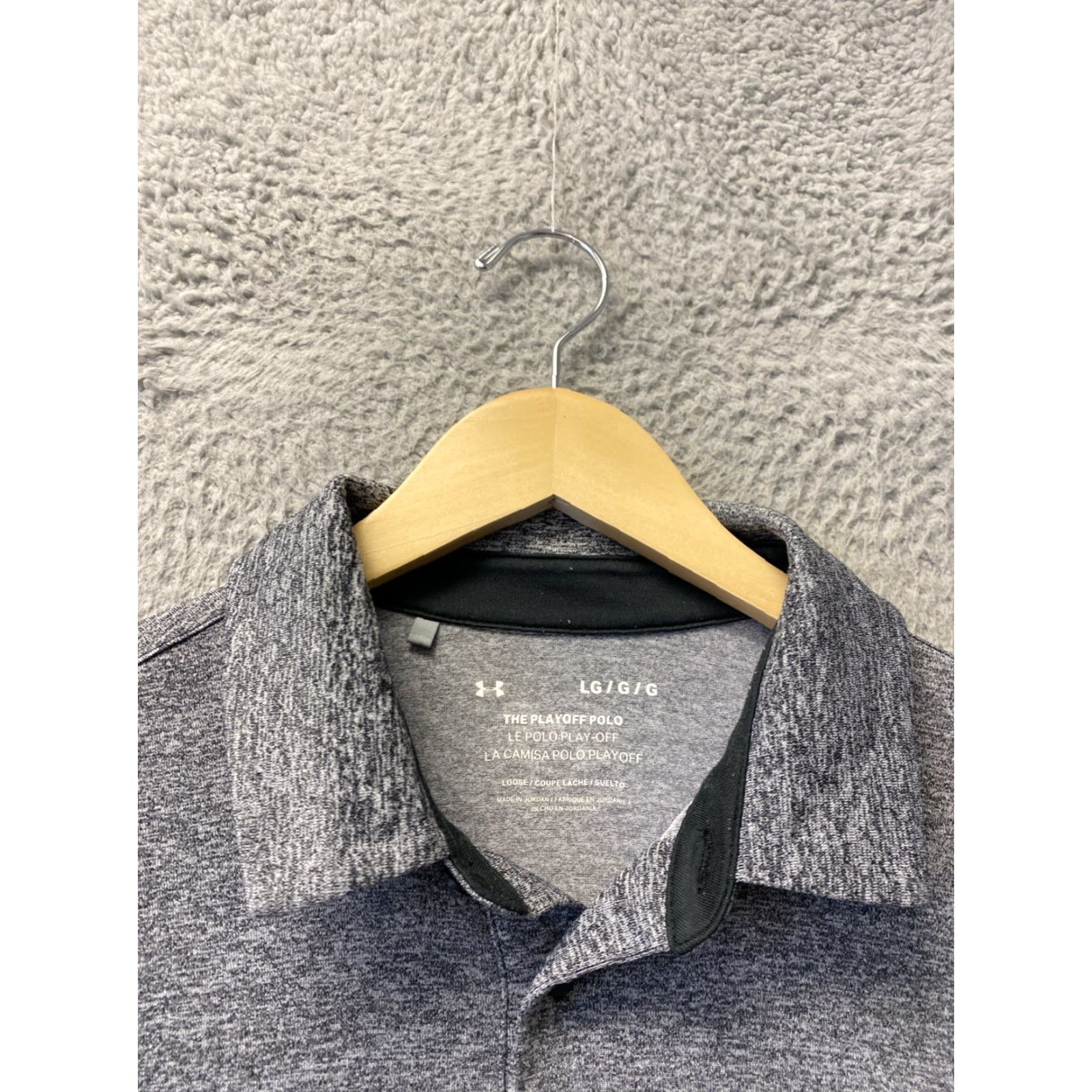 Under Armour VINTAGE Under Armour The Playoff Polo Shirt Men Large Charcoal Gray Heather Short Sleeve Geometric 90s Size US L / EU 52-54 / 3 - 3 Thumbnail