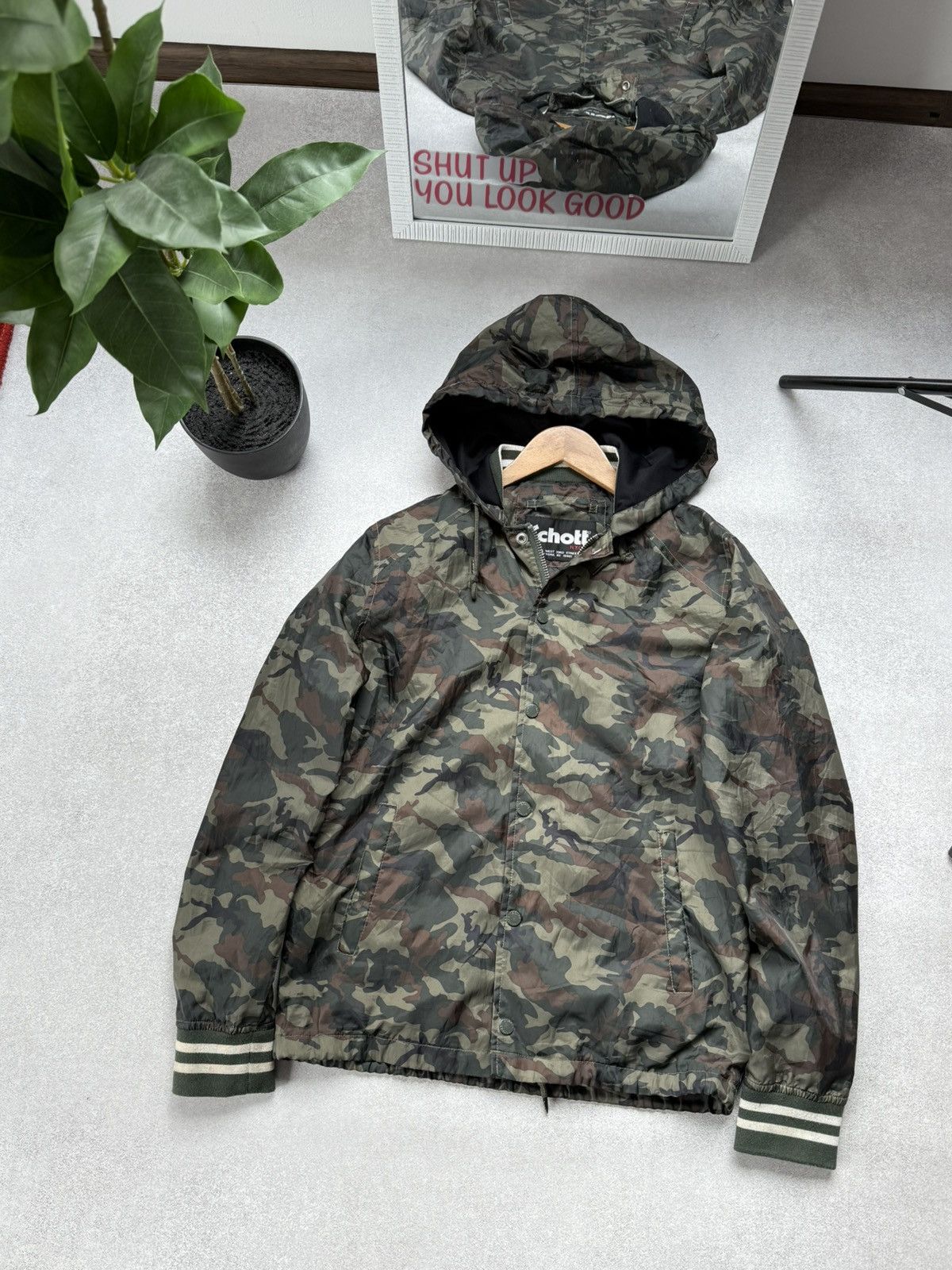 Schott Schott NYC Camouflage Hooded Jacket Men’s Camo Zip Up Size US S / EU 44-46 / 1 - 4 Thumbnail