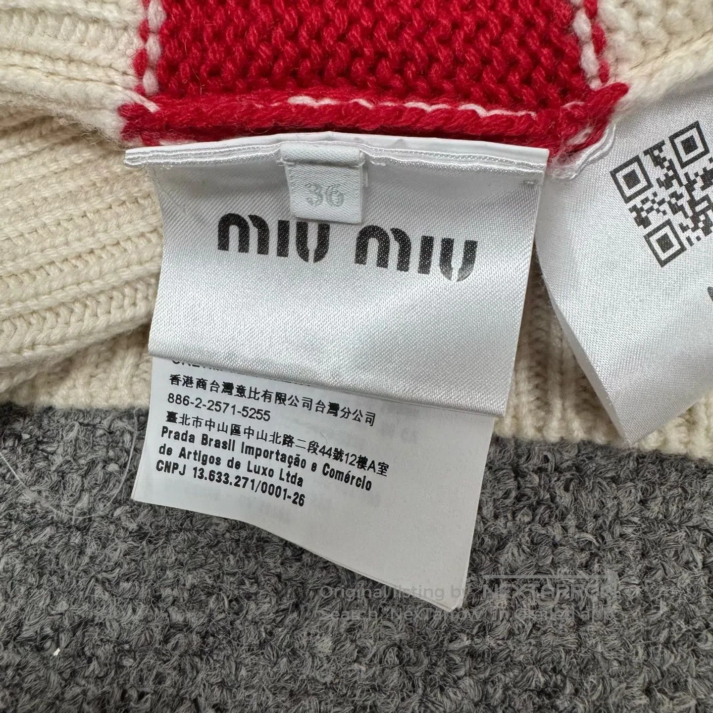 Miu Miu miu miu Short knit sweater with V-neck| Size S / US 4 / IT 40 - 8 Thumbnail