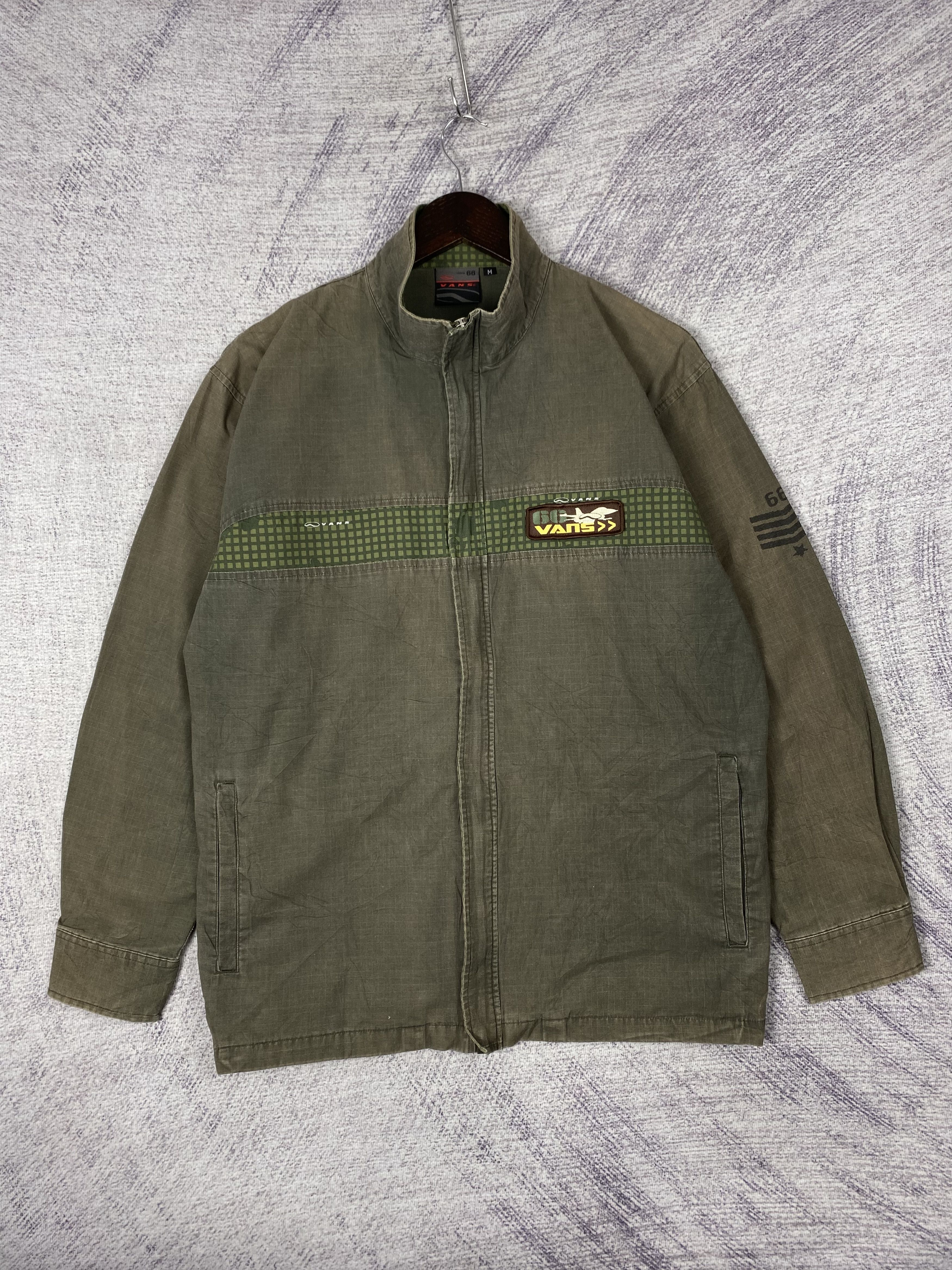 Vans Vintage Vans Zip Up Plain Canvas Jacket Size US M / EU 48-50 / 2 - 1 Thumbnail