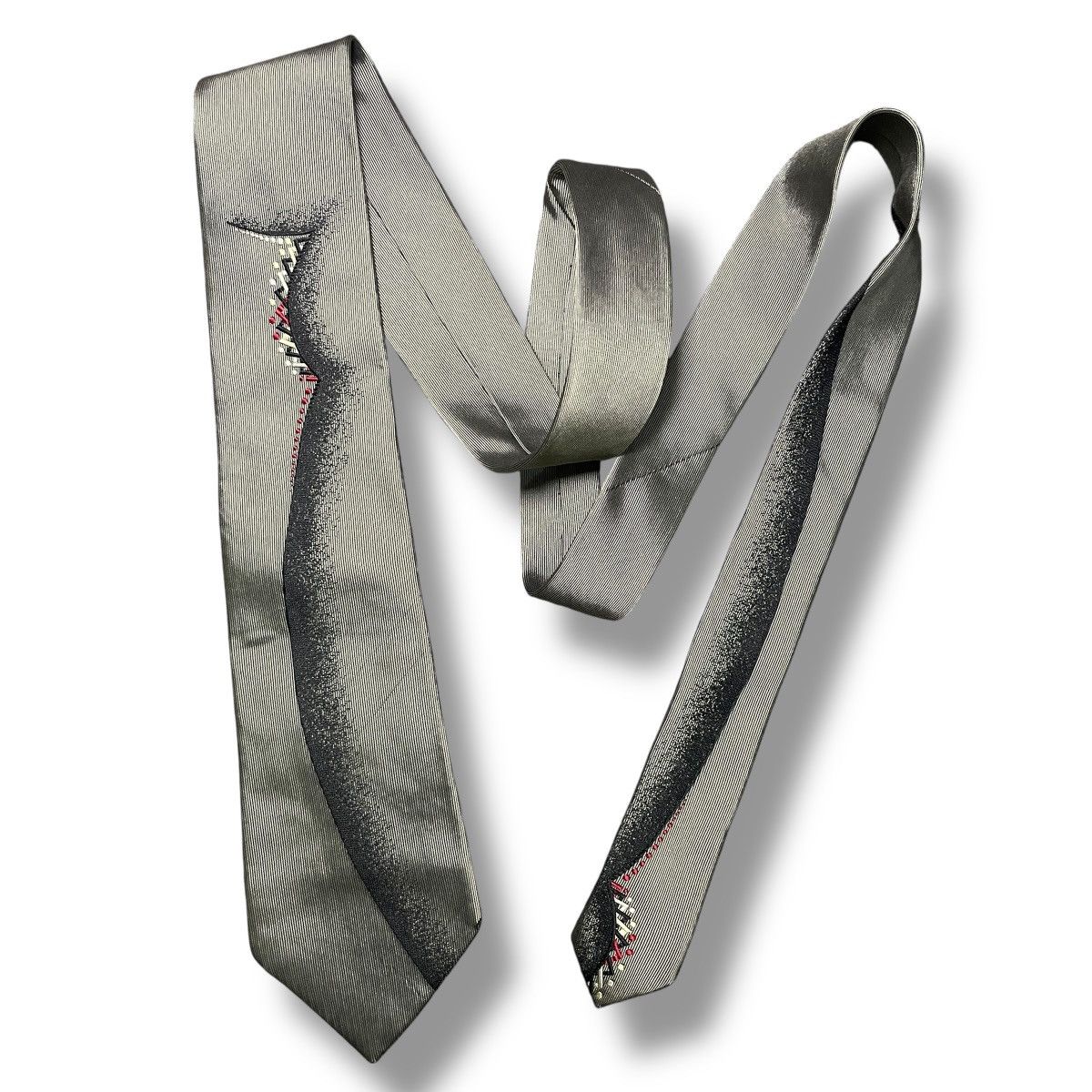 Yohji Yamamoto RARE Yohji Yamamoto Pour Homme Graphic Print Silk Necktie Size ONE SIZE - 1 Thumbnail