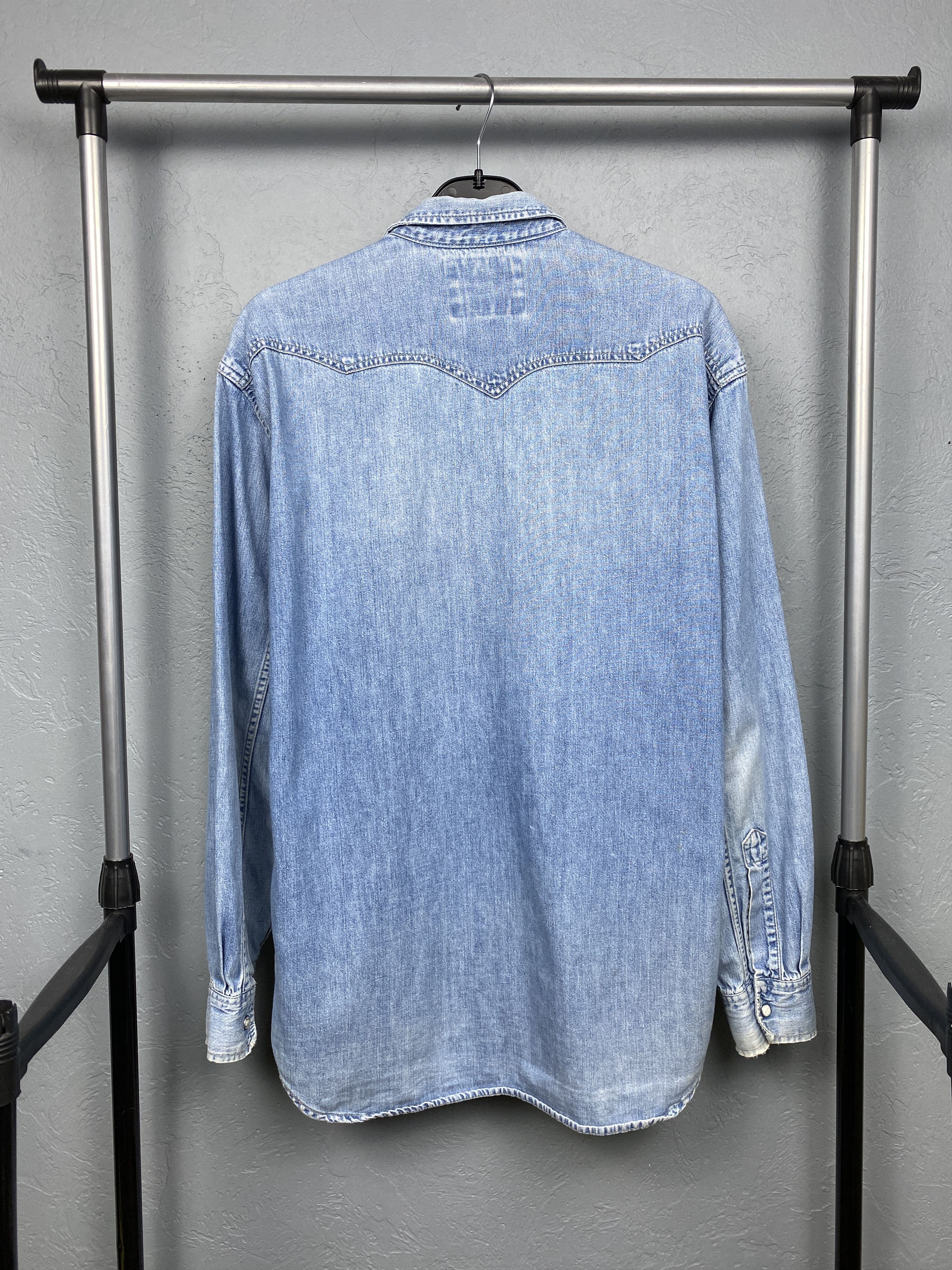 Levi's × Levi's Vintage Clothing × Vintage Levi's 90s Vintage Mens Denim Shirt Jeans Size US M / EU 48-50 / 2 - 8 Thumbnail