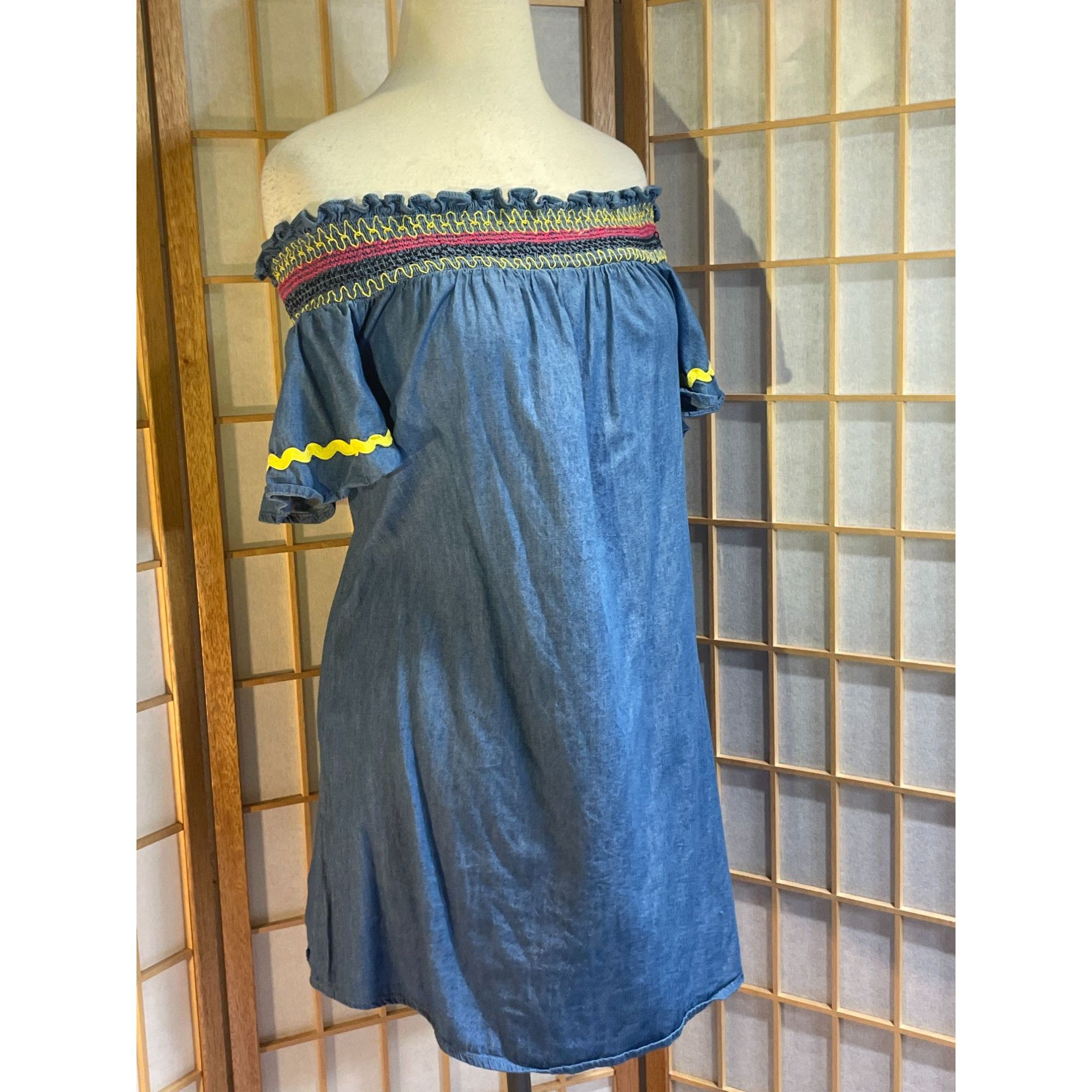 Anthropologie Anthro Flying Tomato Sm Chambray Minidress Size S / US 4 / IT 40 - 8 Thumbnail