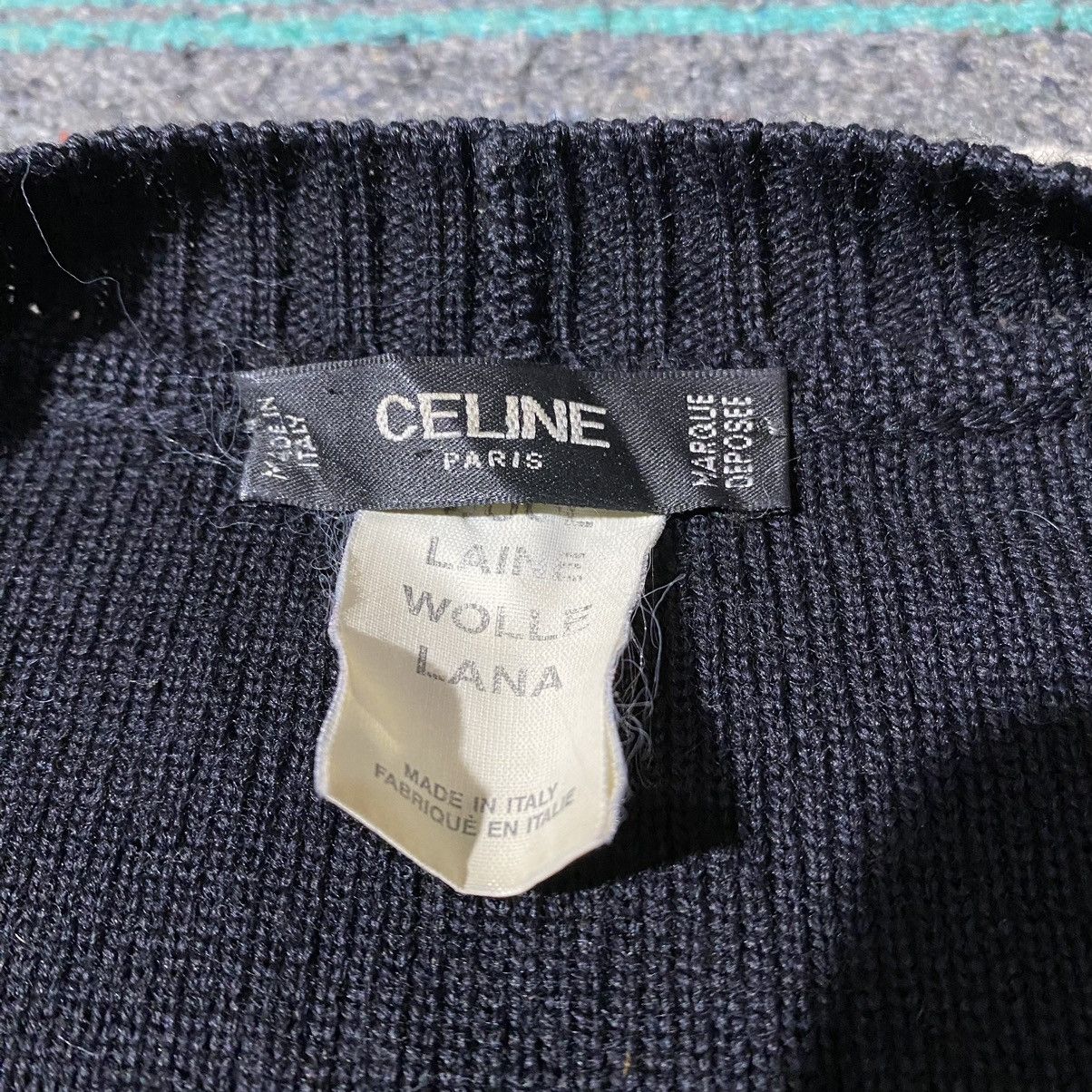 Celine Vintage Celine Black Cardigan Size US S / EU 44-46 / 1 - 7 Thumbnail