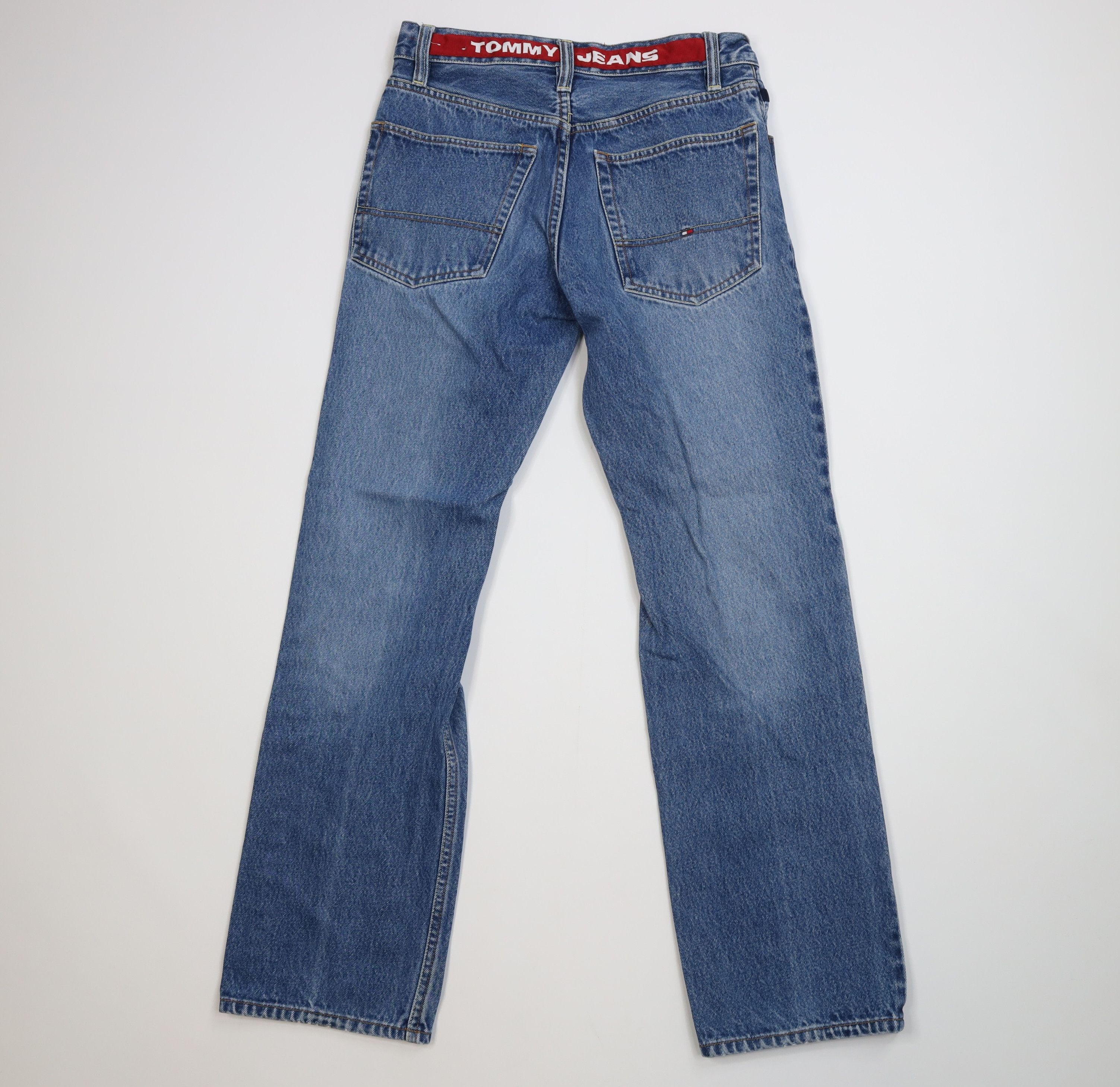 Tommy Hilfiger Vintage Y2K 2002 Tommy Hilfiger Spell Out Straight Leg Jeans Size US 29 - 8 Thumbnail
